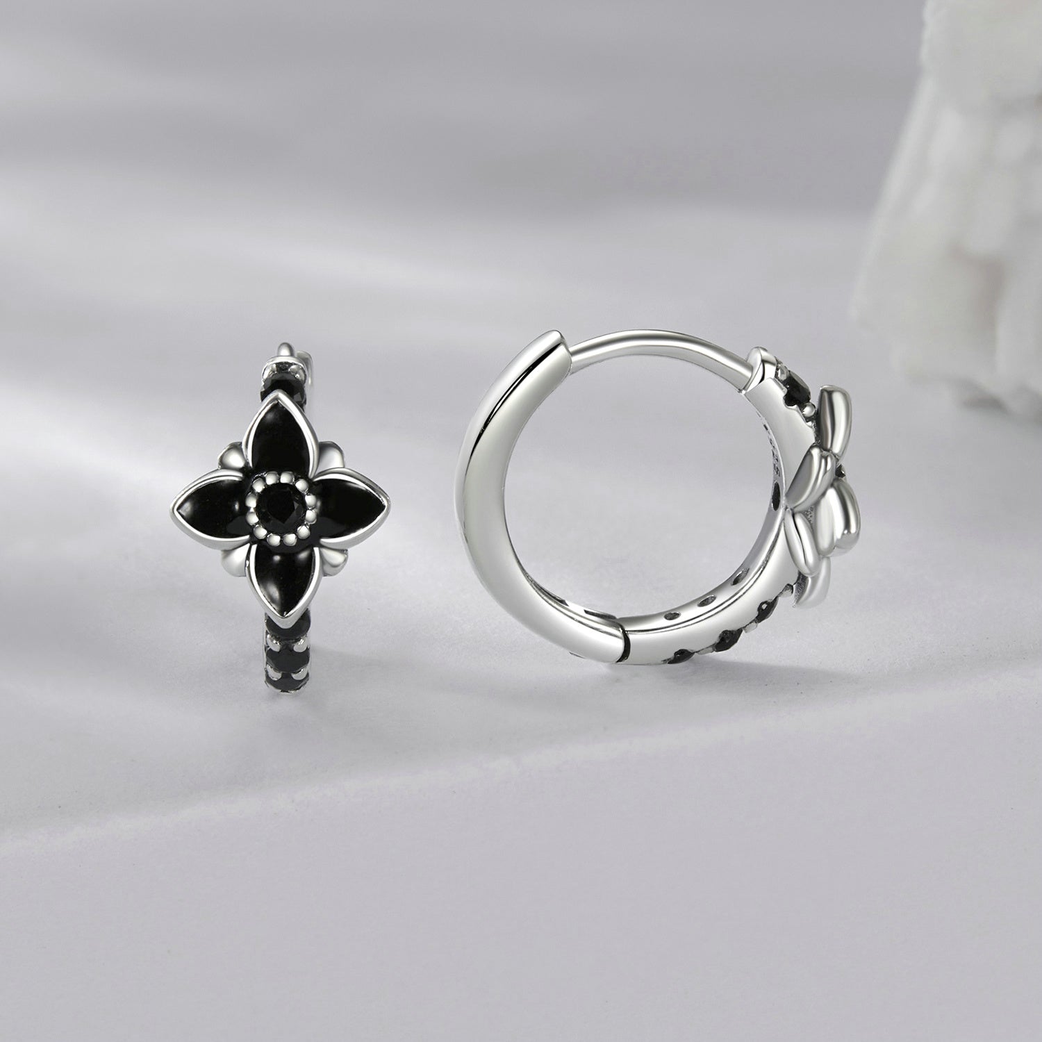 925 Sterling Silver Enamel and CZ Earrings for Women DestGlow