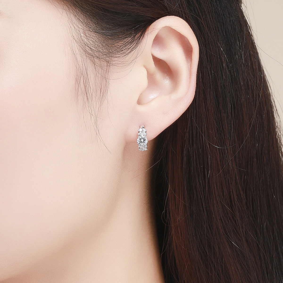 925 Sterling Silver Earrings with Pavé Setting and CZ Stone for Women DestGlow