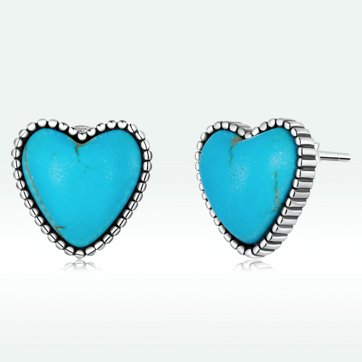 925 Sterling Silver Oxidized Turquoise Earrings for Women DestGlow