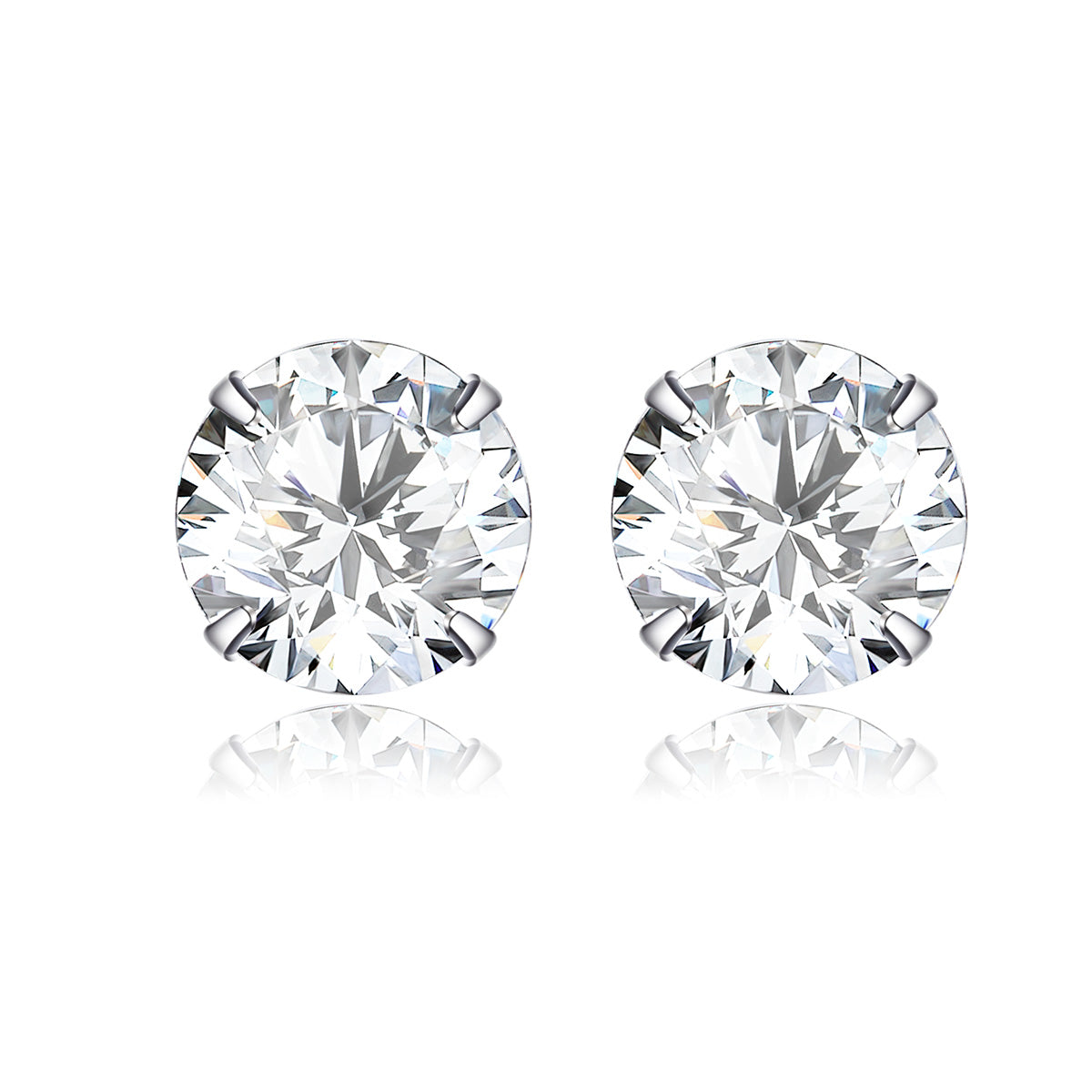 925 Sterling Silver Earrings with Pavé Setting CZ DestGlow
