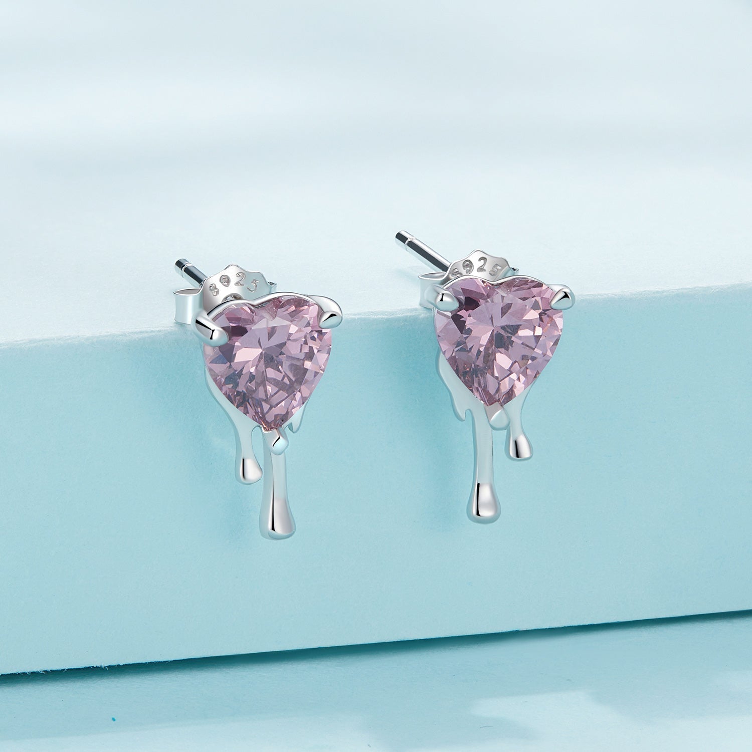 925 Sterling Silver CZ Earrings with Pavé Setting for Women DestGlow