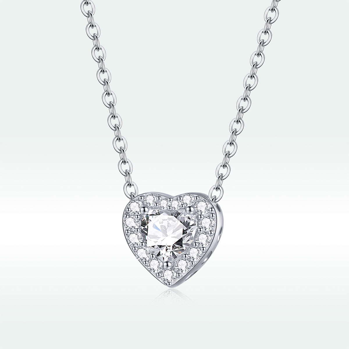 925 Sterling Silver Adjustable Cubic Zirconia Pendant Necklace for Women DestGlow