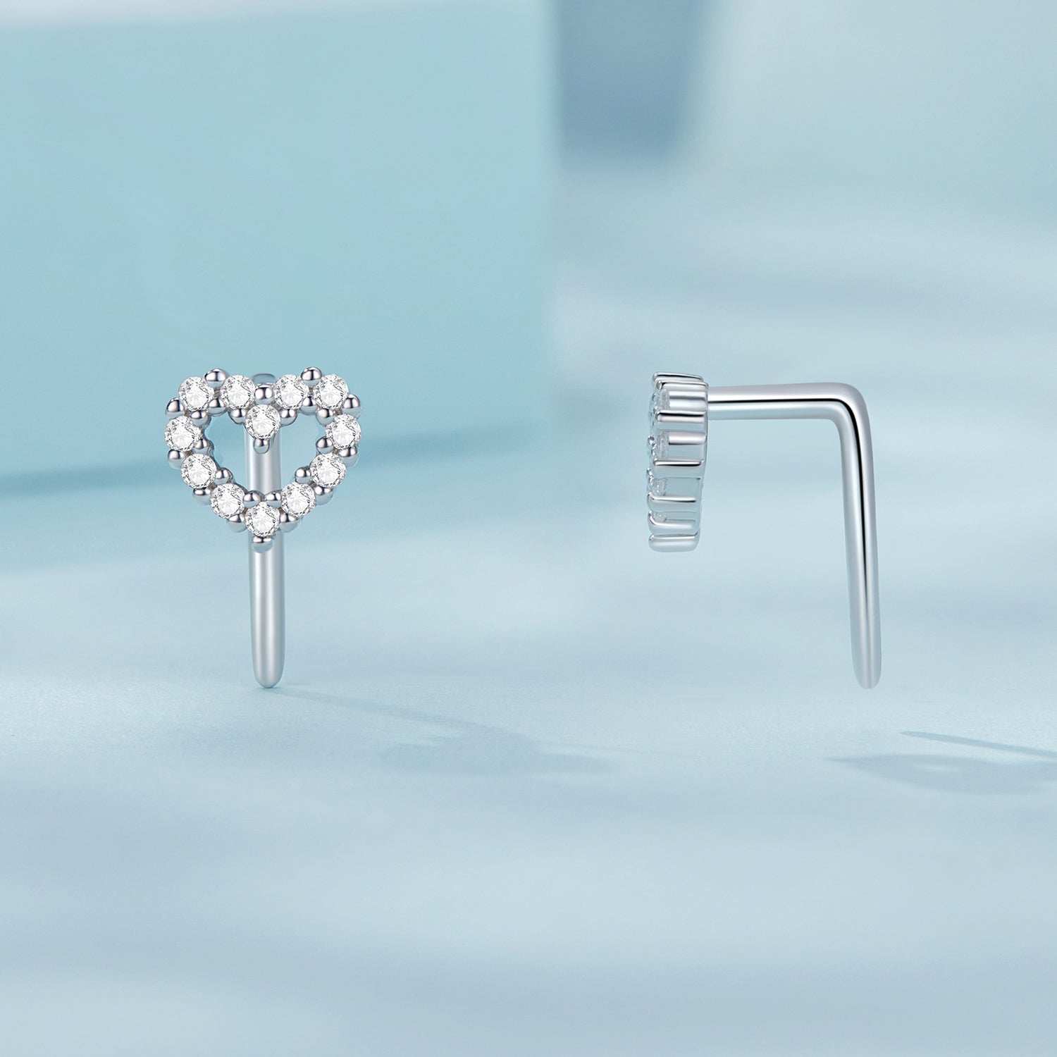 925 Sterling Silver Earrings with Pavé Setting and CZ - Size 10mm x 6mm DestGlow