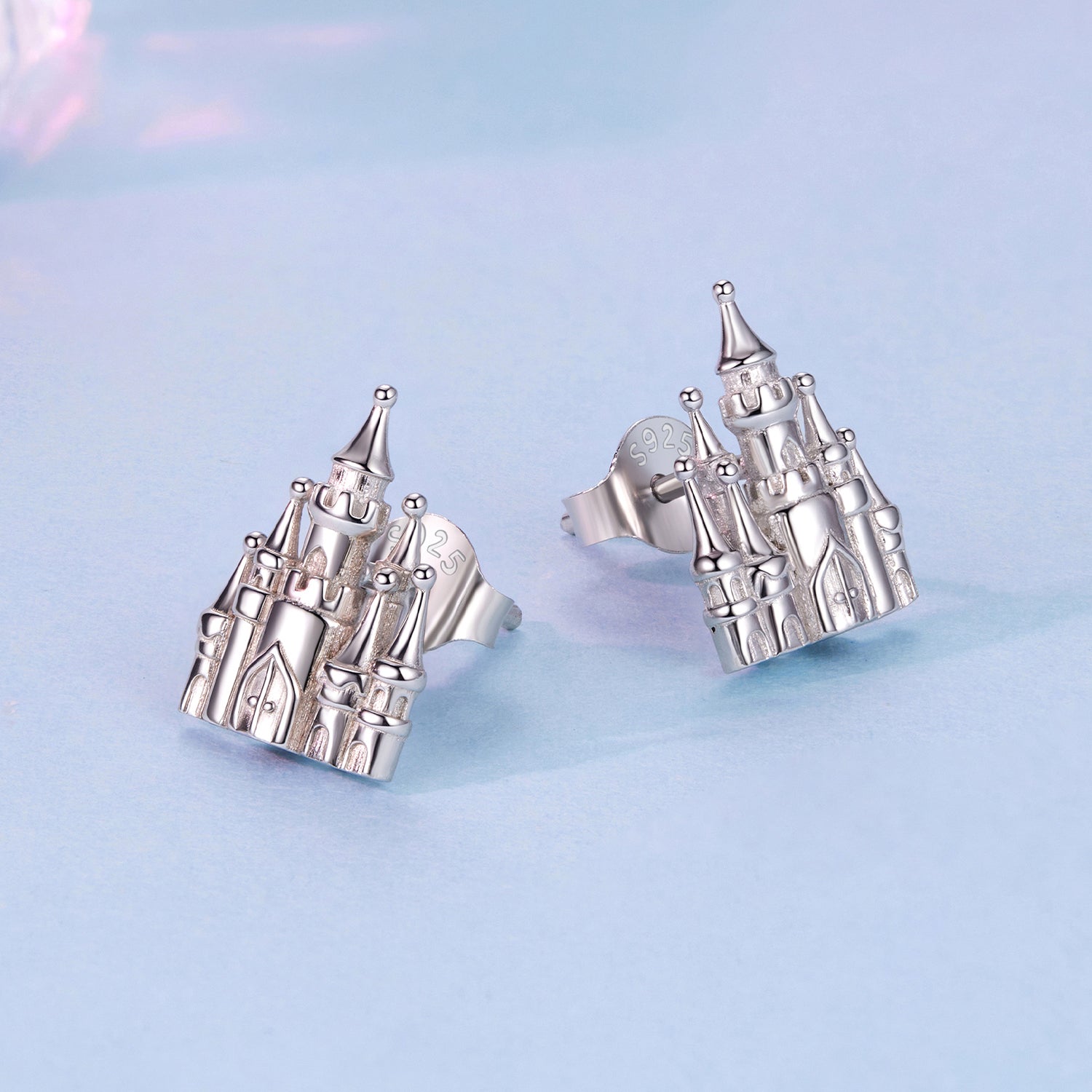 925 Sterling Silver Plated White Gold Earrings for Women, Size 1.3*1.0cm DestGlow