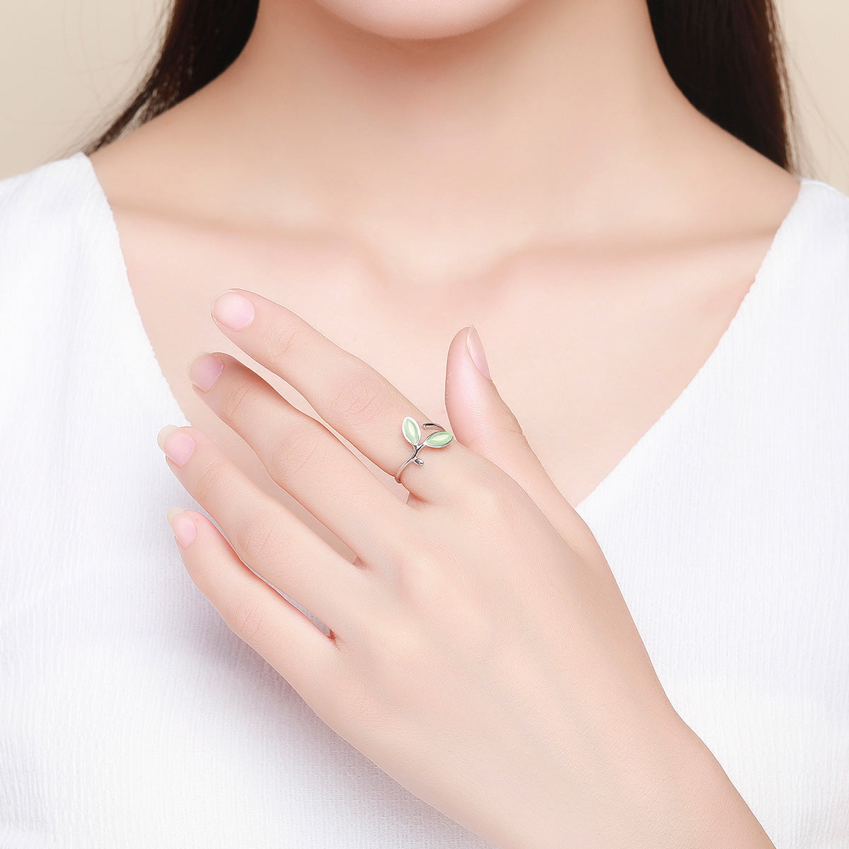 925 Sterling Silver Ring for Women - 0.1cm Width, 1.3cm Height DestGlow