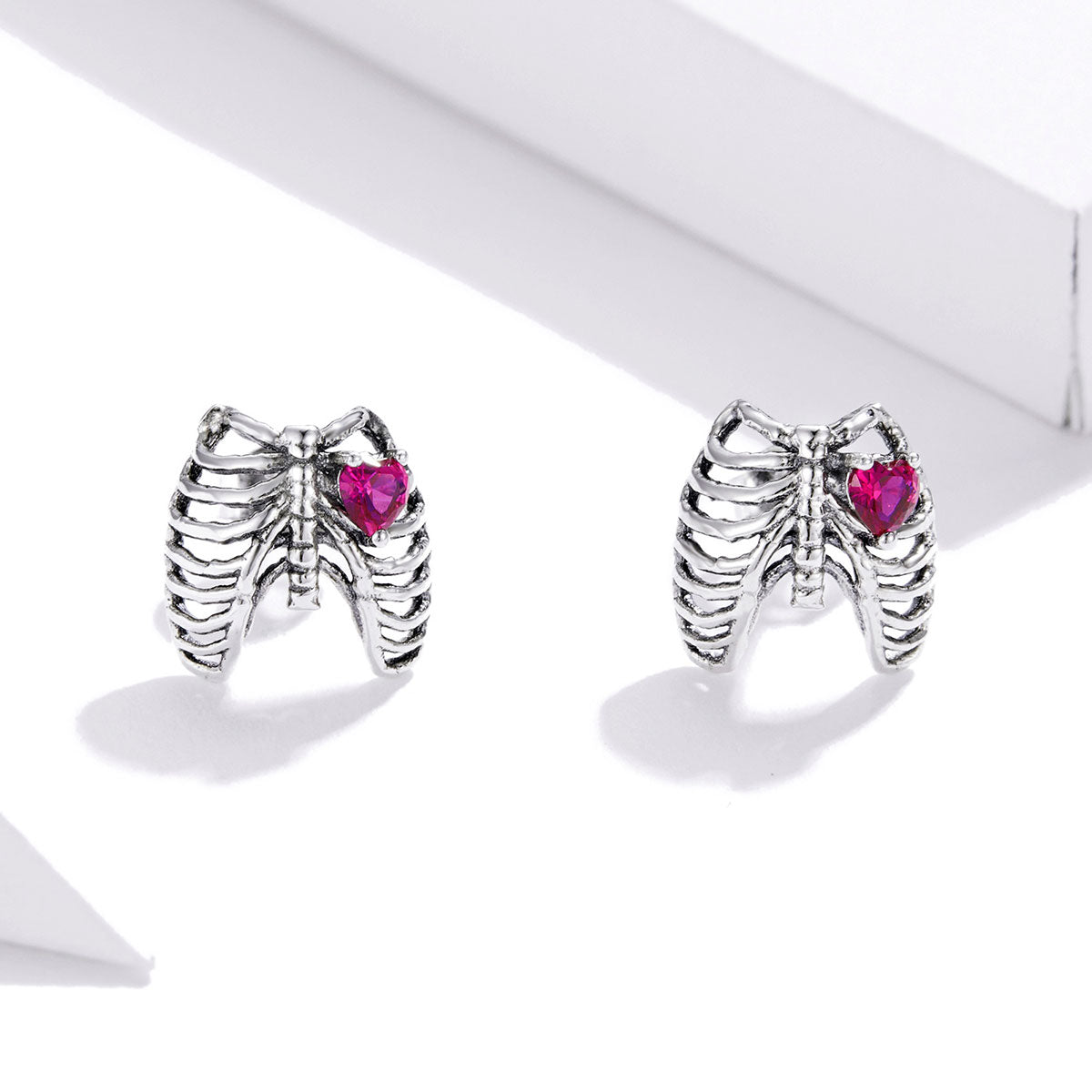 925 Sterling Silver Oxidized Pavé Setting CZ Earrings - 1x1cm for Women DestGlow