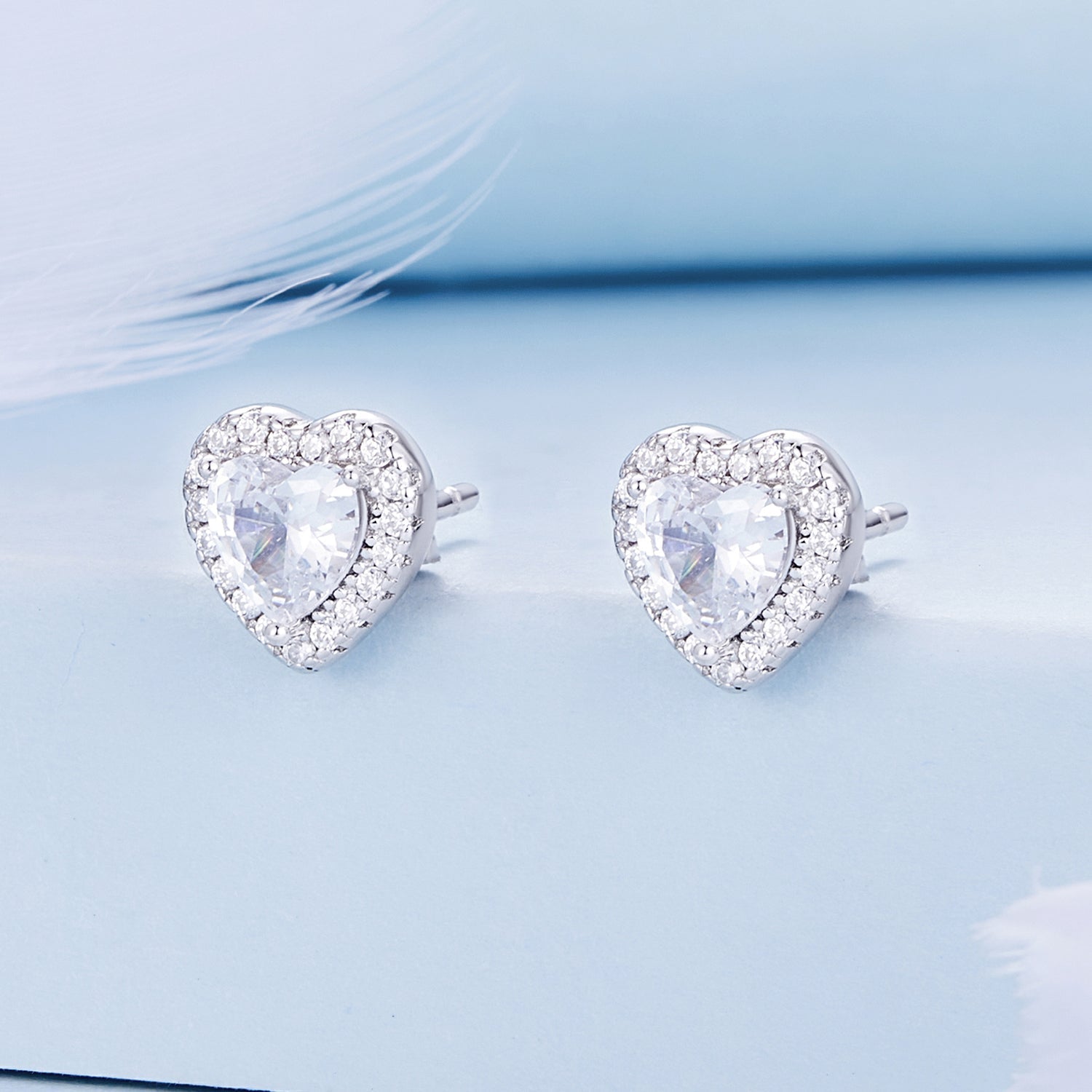 925 Sterling Silver Pavé Setting CZ Earrings DestGlow