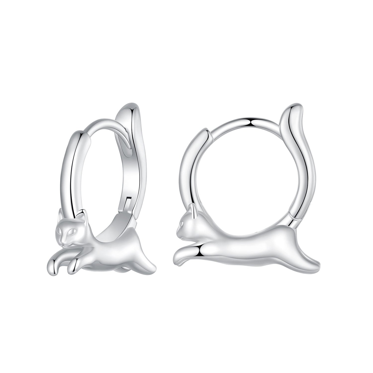 925 Sterling Silver Earrings for Women, Size 15*4mm, Inner Diameter 10mm, Plated Platinum DestGlow