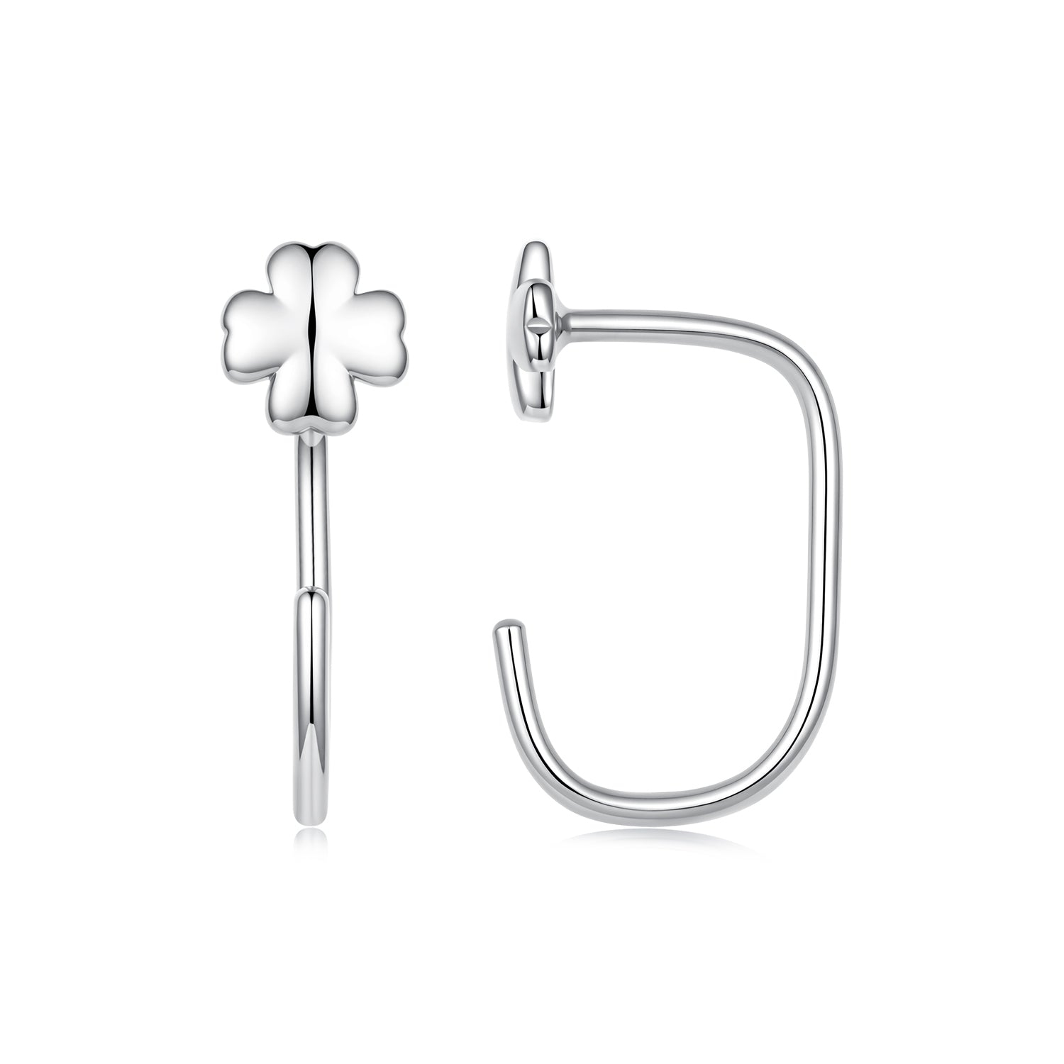 S925 Silver Brass and White Gold Plated 1.4cm Earrings for Women DestGlow