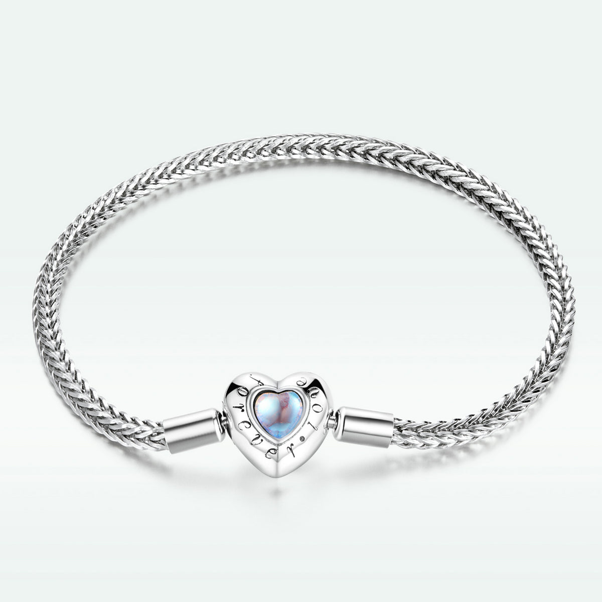 925 Sterling Silver Moonstone Bracelet 17cm for Women DestGlow