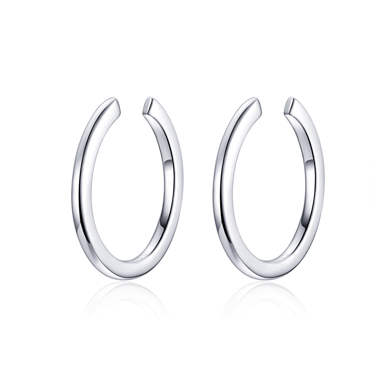 925 Sterling Silver Earrings with Platinum Plating, 1.3cm for Women DestGlow