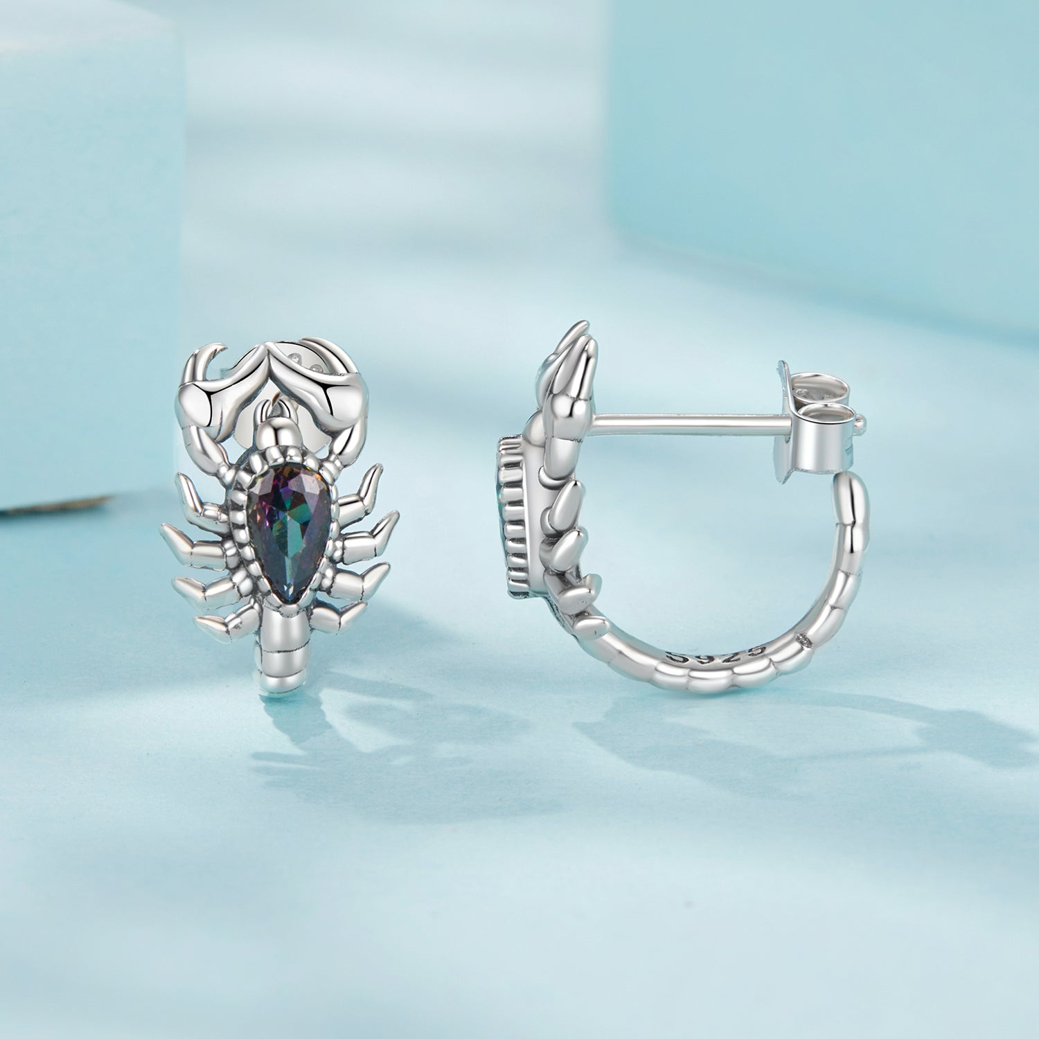925 Sterling Silver Oxidized Earrings with Pavé CZ for Women DestGlow