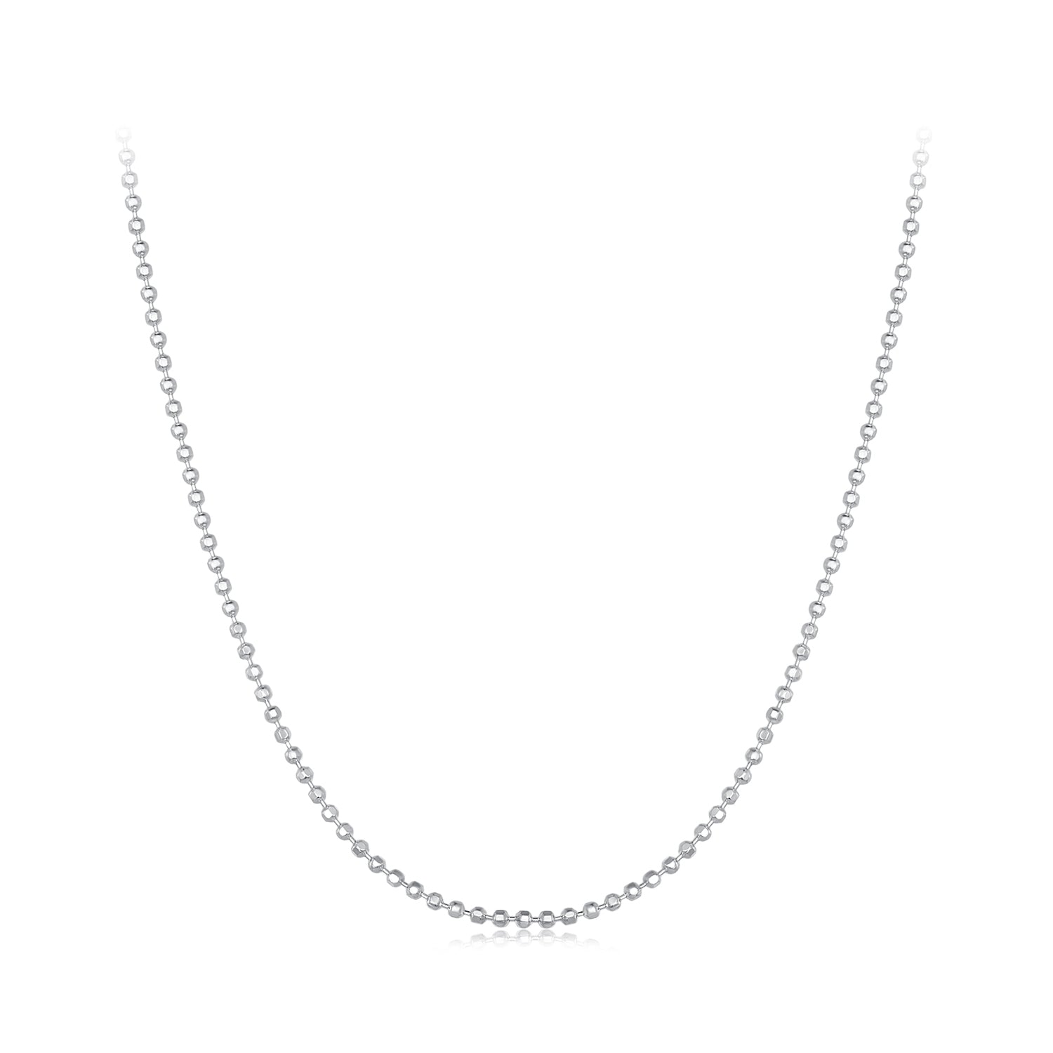 925 Sterling Silver Plated Platinum Necklace 400+50mm for Women DestGlow