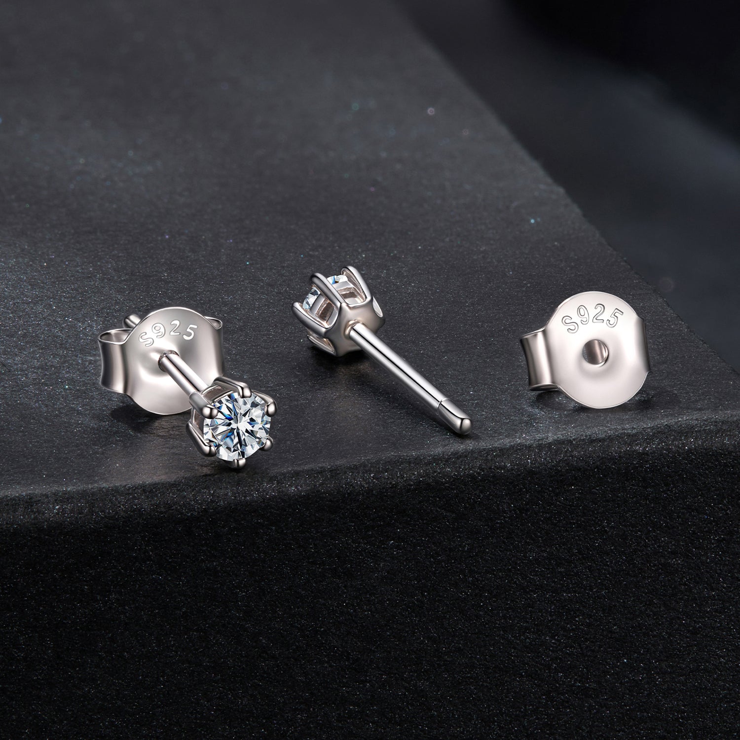 925 Sterling Silver 0.65 Carat Moissanite Earrings for Women DestGlow