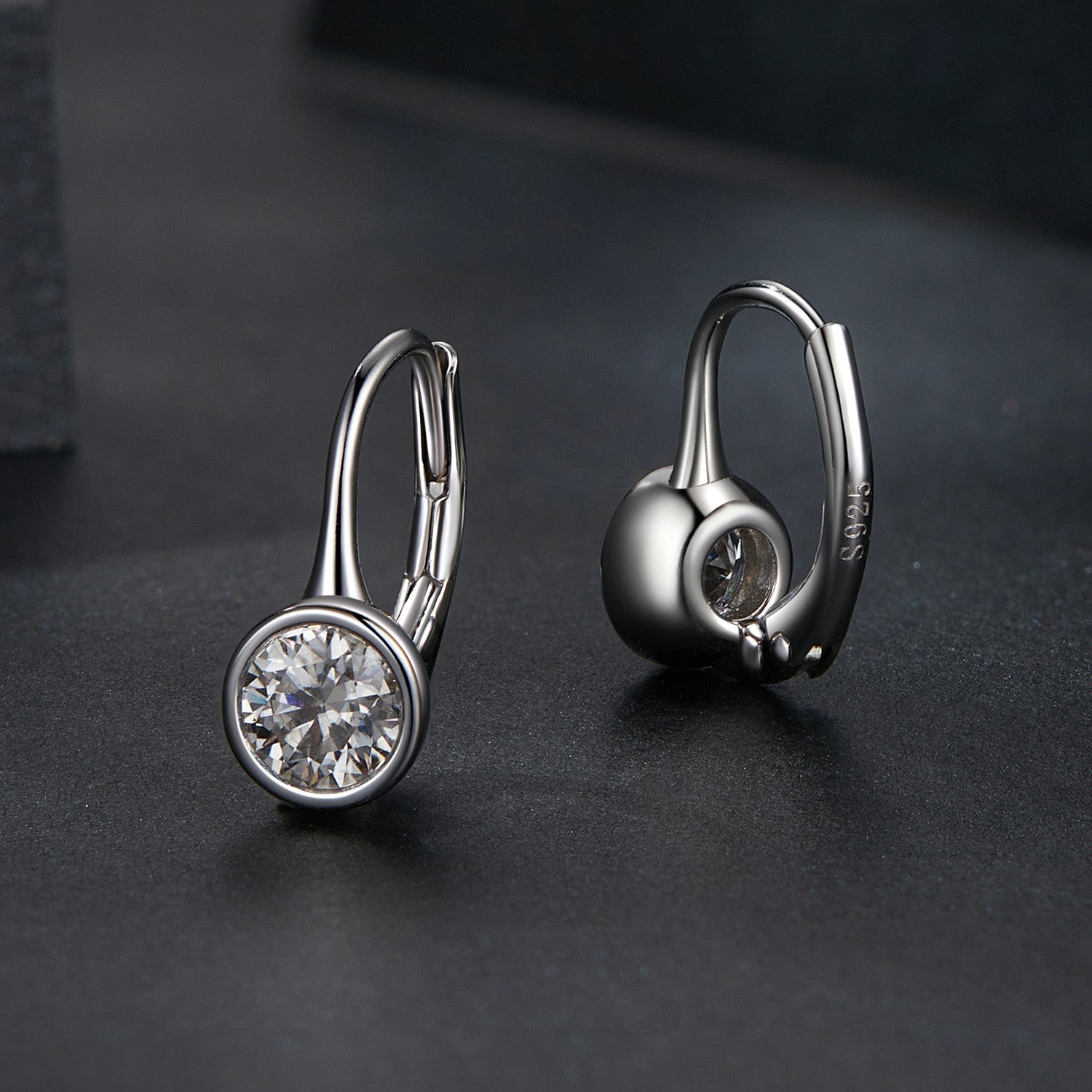 925 Sterling Silver 0.50 Carat Moissanite Earrings for Women DestGlow