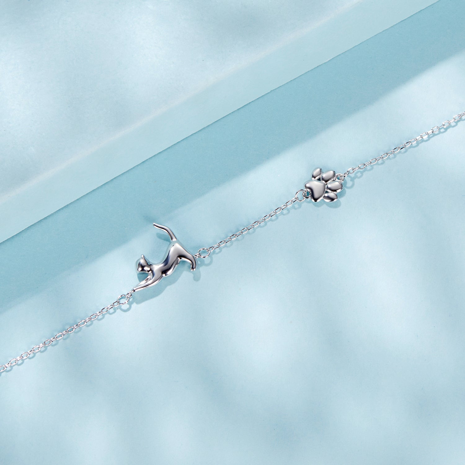 925 Sterling Silver & Plated White Gold Adjustable Bracelet for Women DestGlow