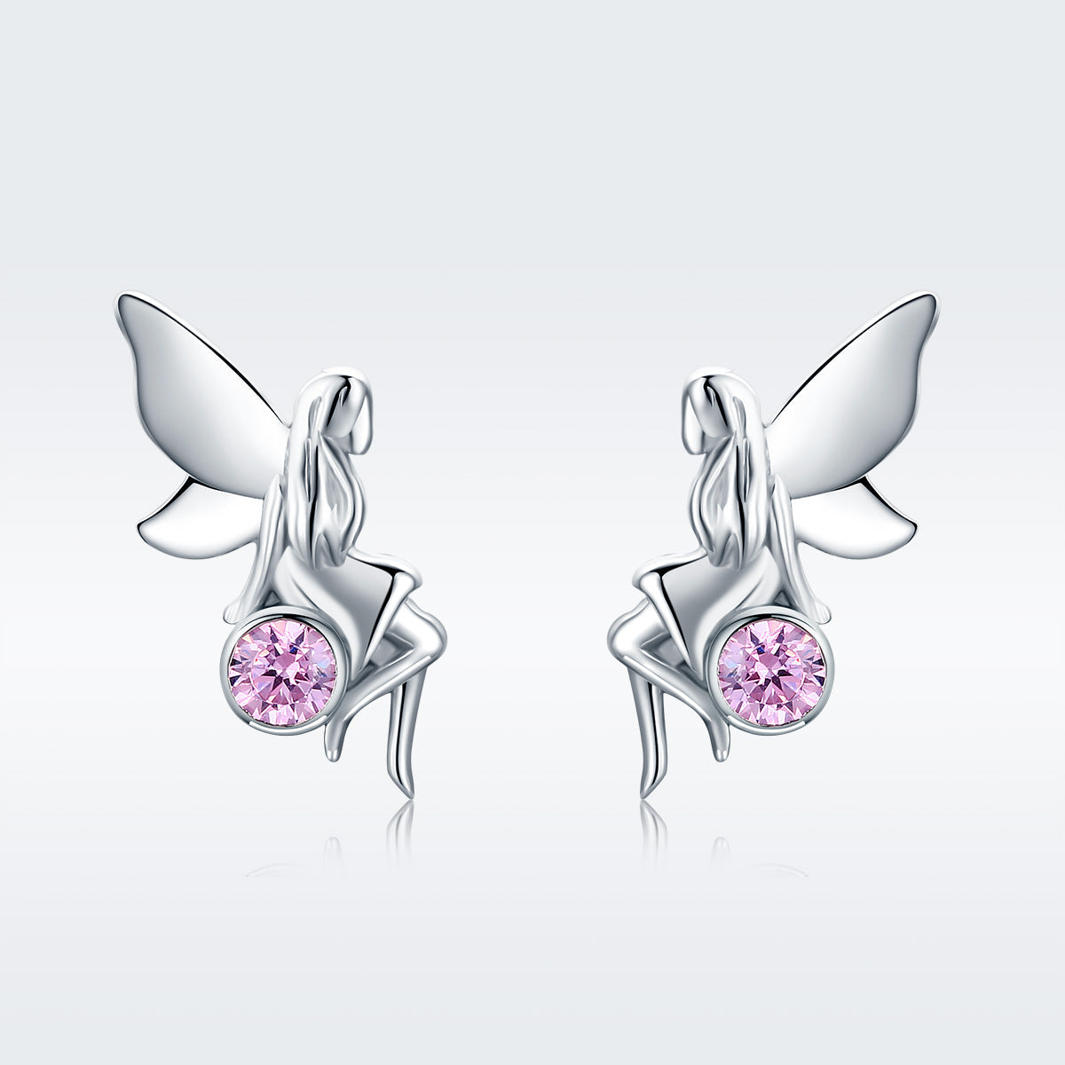 925 Sterling Silver Earrings with Pavé Setting CZ, 1.6*0.7 cm for Women DestGlow