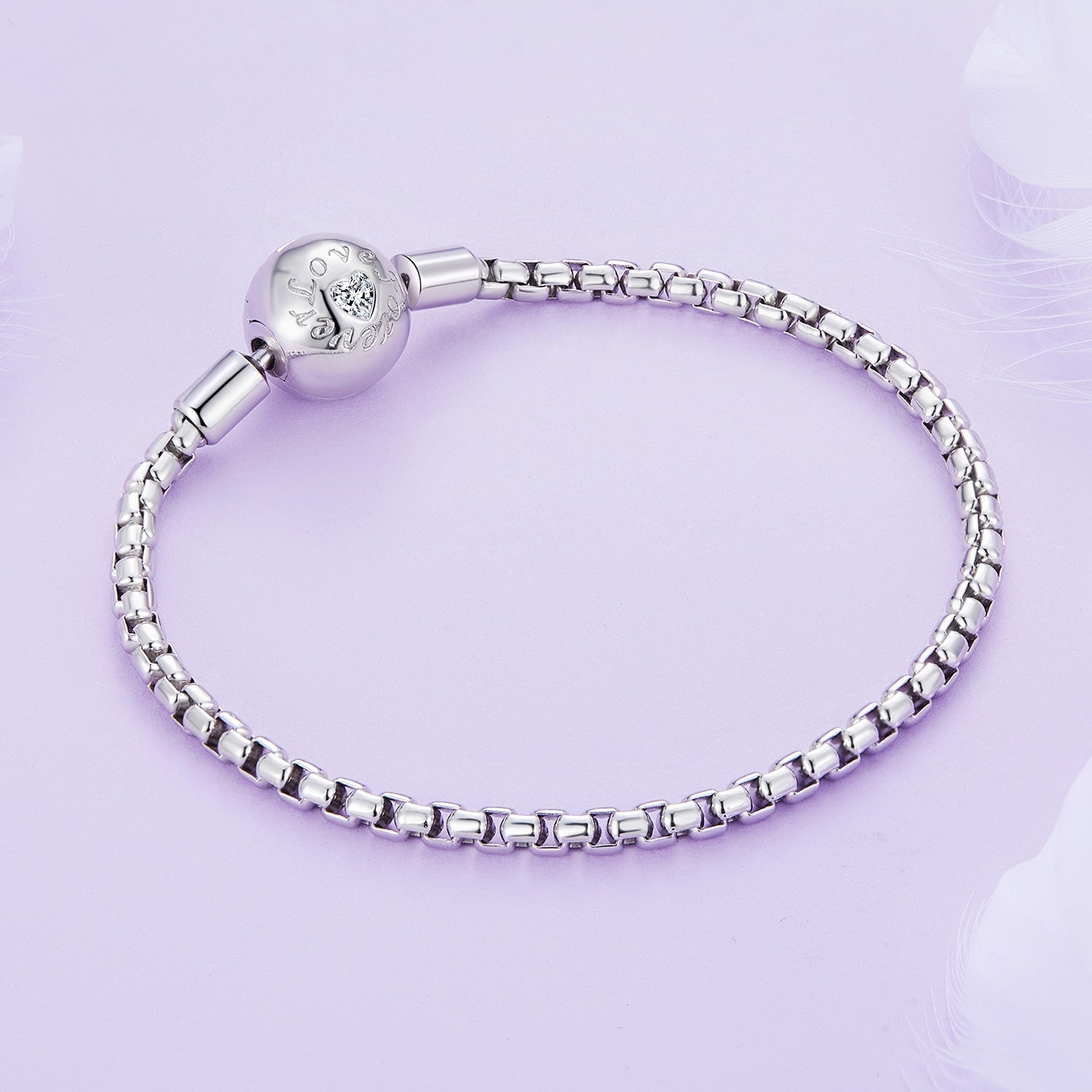 925 Sterling Silver Bracelet 19cm with CZ Stones for Women DestGlow