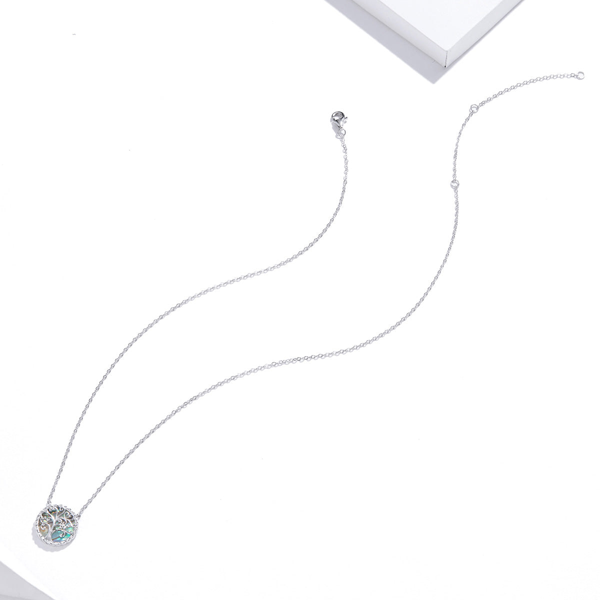 925 Sterling Silver Adjustable Mica Necklace for Women DestGlow