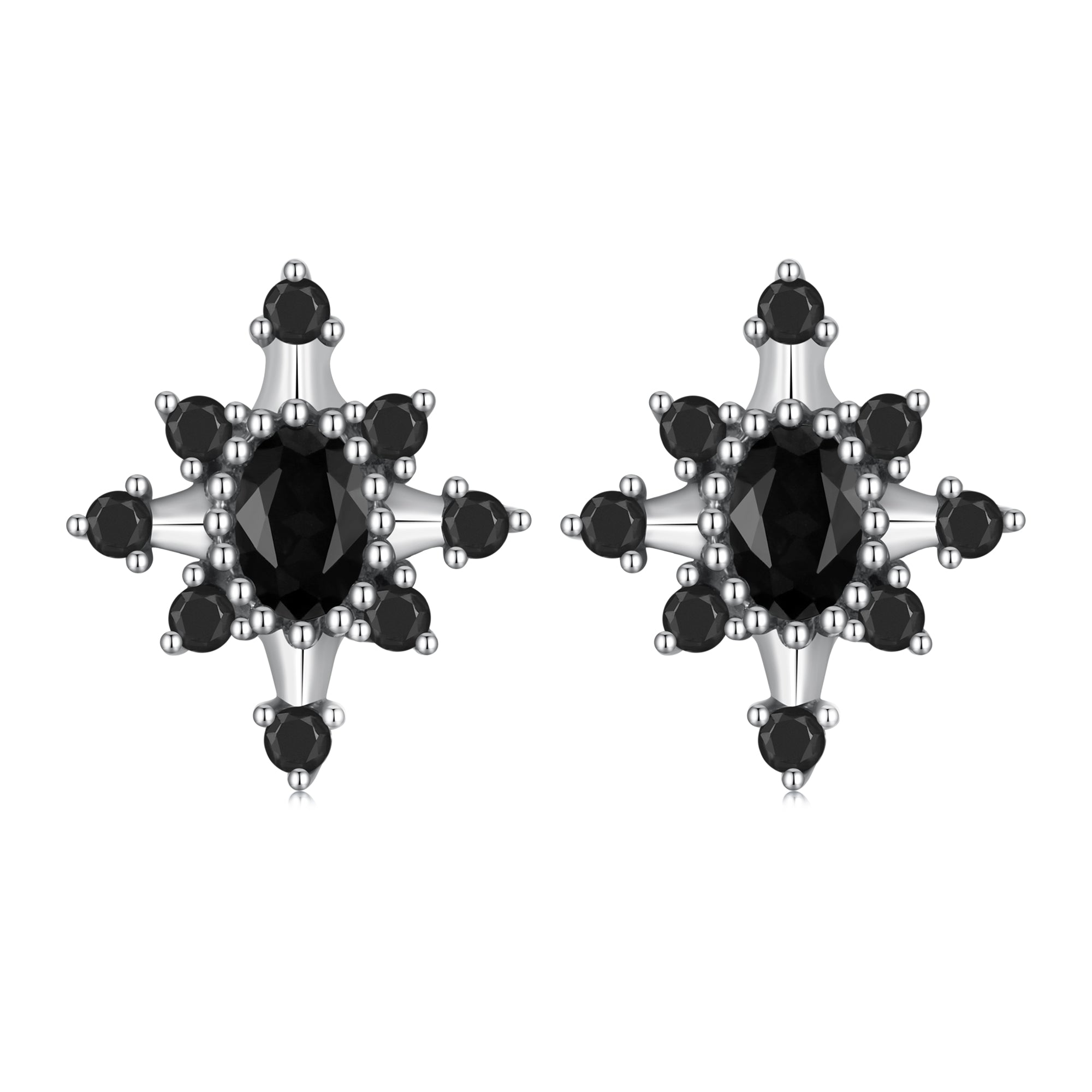 925 Sterling Silver Earrings with Pavé Setting CZ, Size 0.8*0.7cm for Women DestGlow