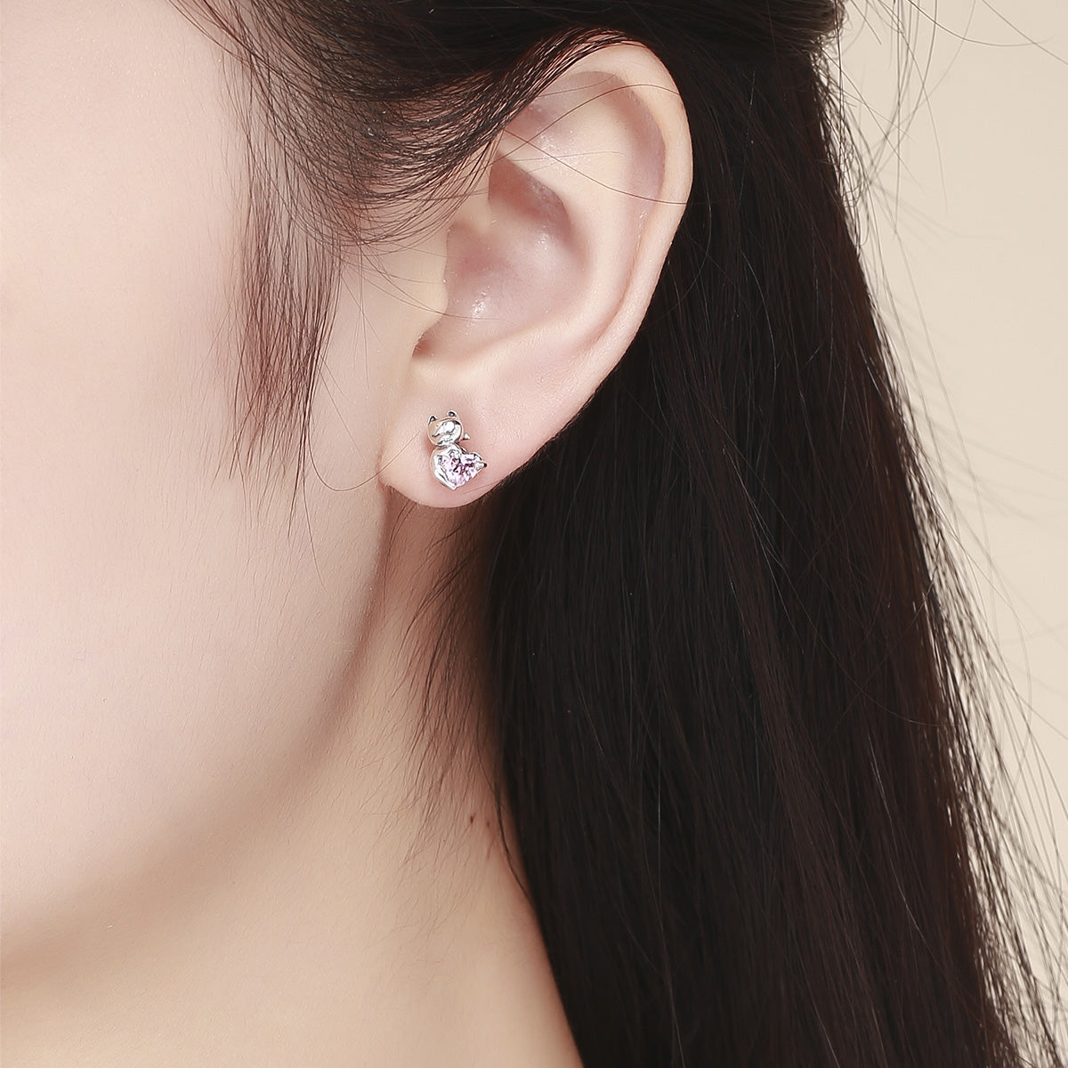 925 Sterling Silver Earrings with Pavé Setting and Oxidized Finish for Women DestGlow