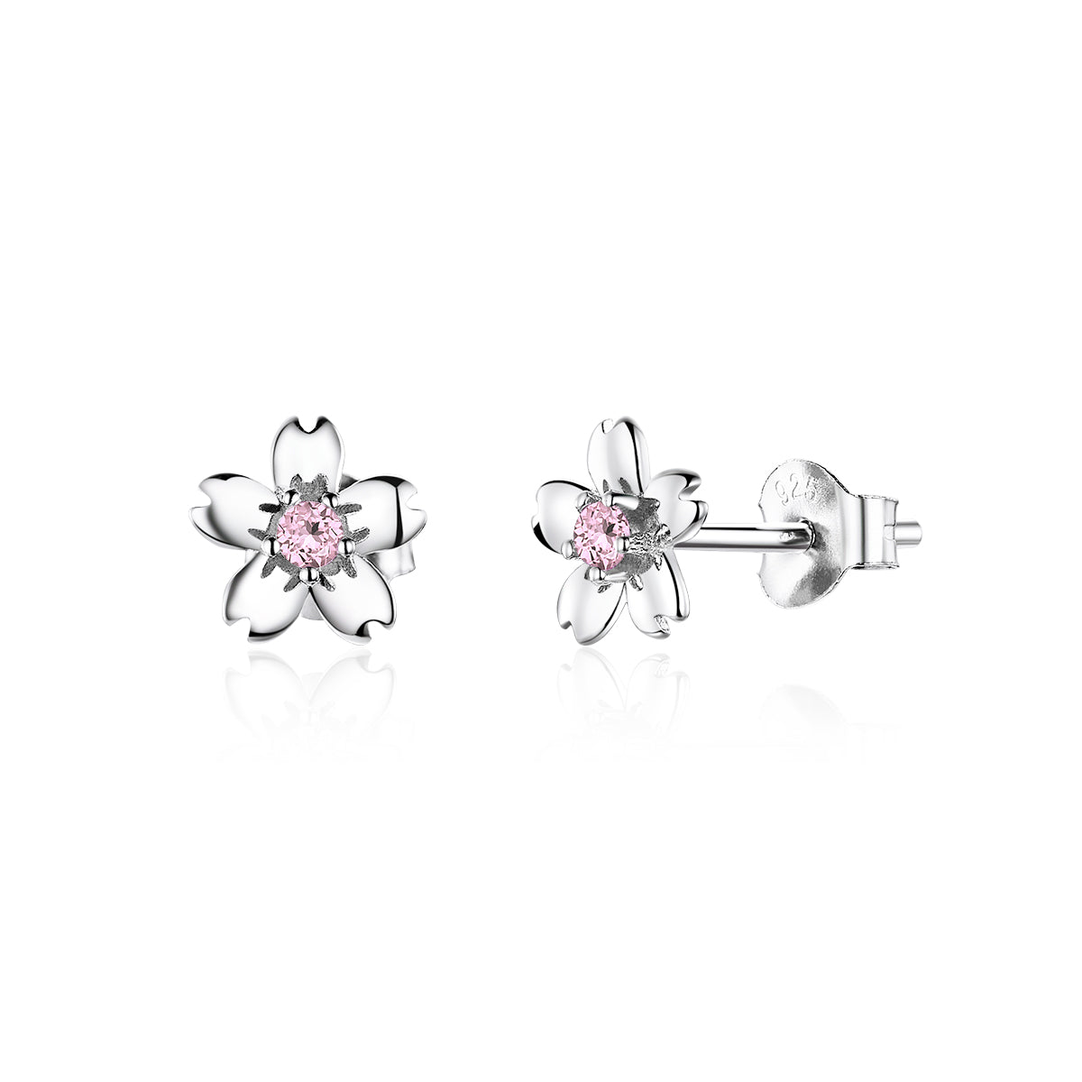 925 Sterling Silver Earrings with CZ in Pavé Setting DestGlow