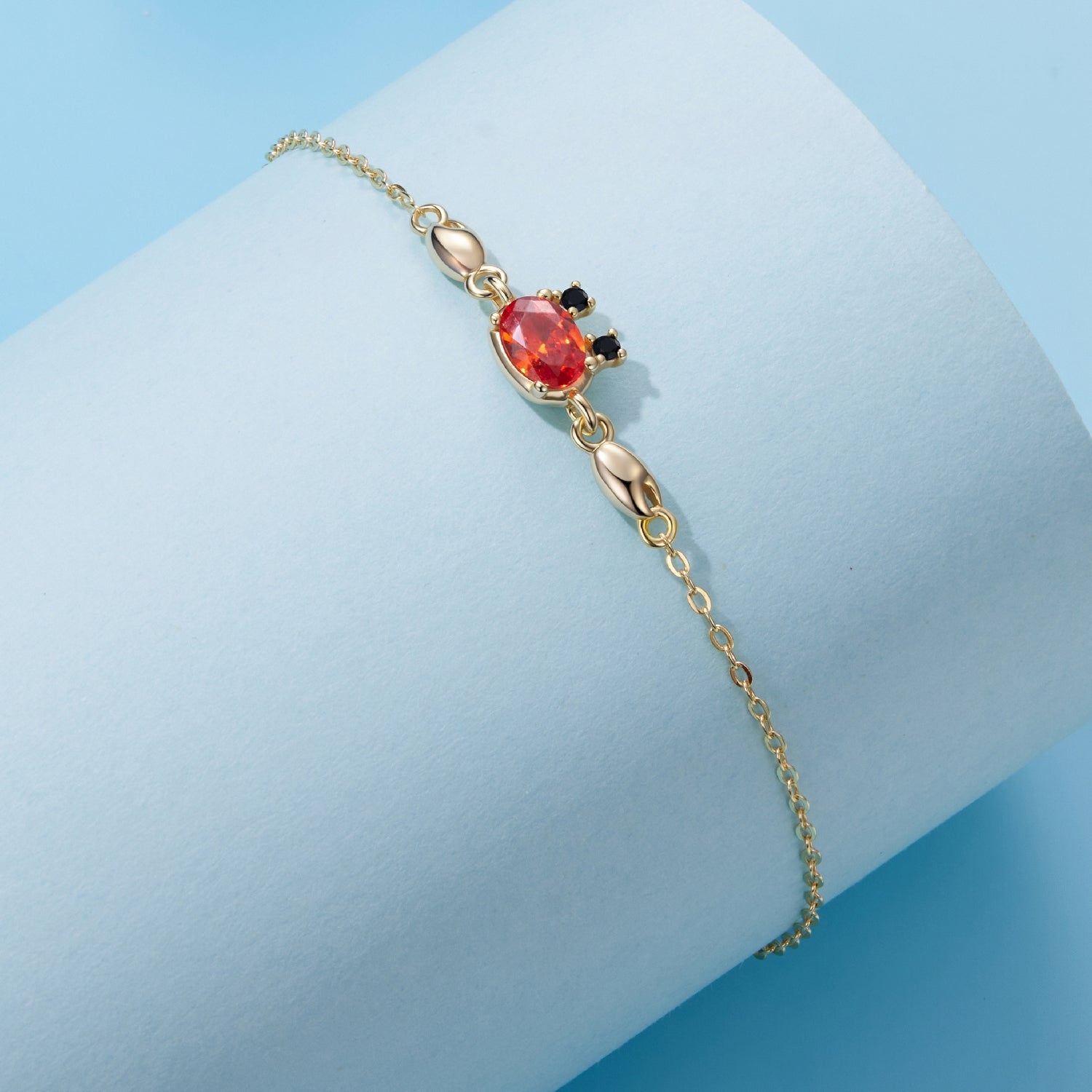 925 Sterling Silver Gold Plated CZ Bracelet 15+6cm for Women DestGlow