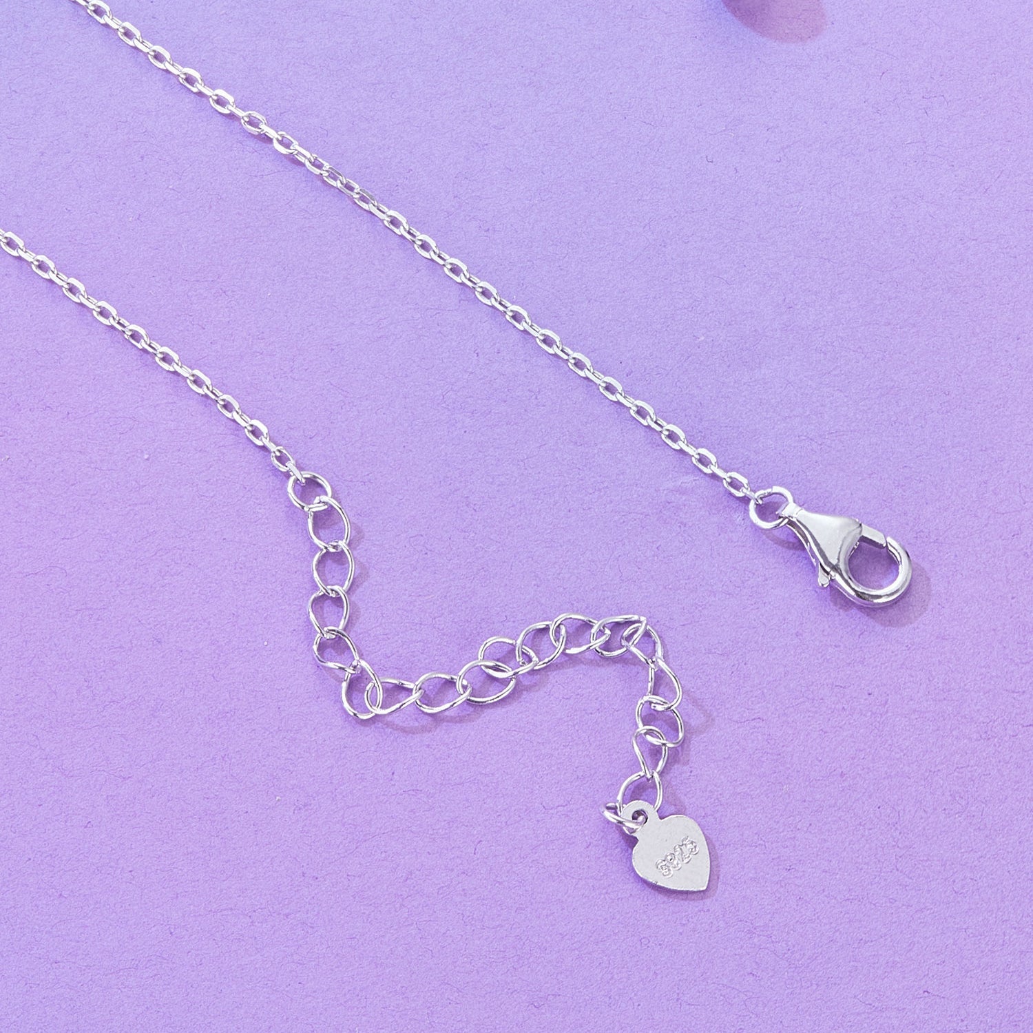 925 Sterling Silver Necklace with Pavé CZ & Transparent Glass Pendant for Women DestGlow