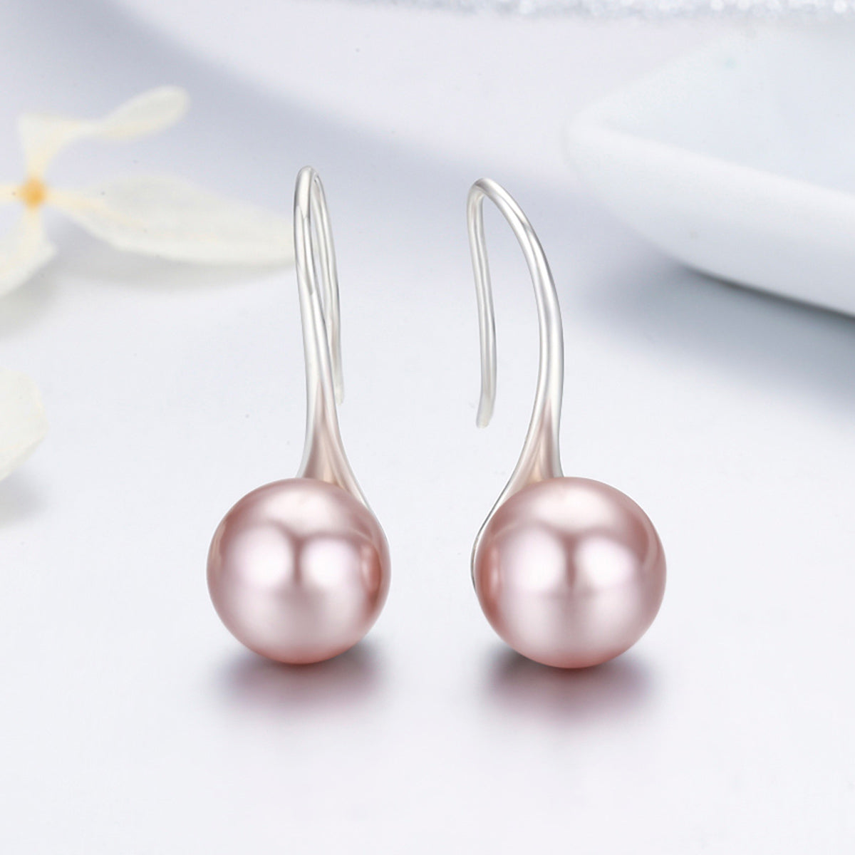 925 Sterling Silver Oxidized Pearl Earrings for Women DestGlow