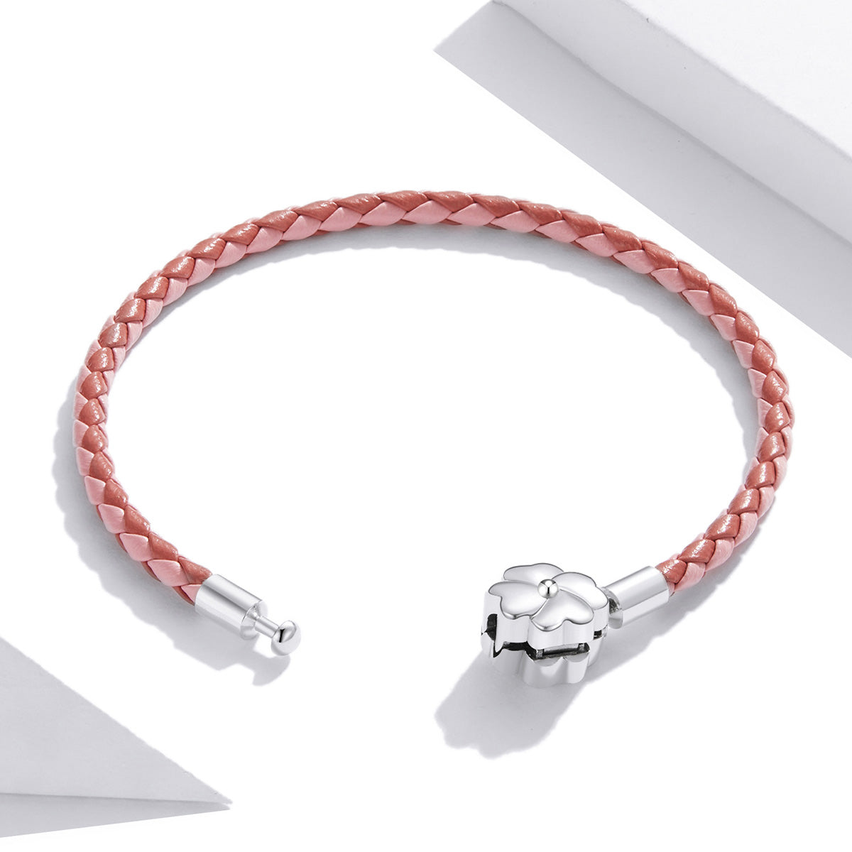 925 Sterling Silver Oxidized Leather Bracelet 17cm for Men DestGlow