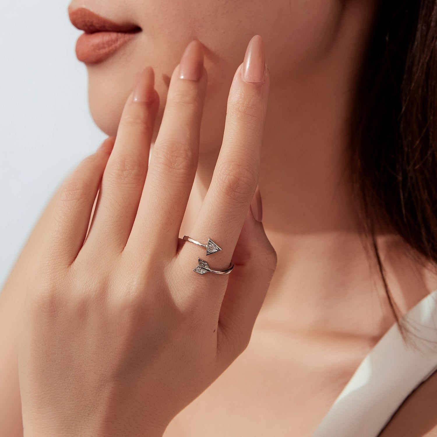 925 Sterling Silver White Gold Plated Pavé CZ Rings for Women DestGlow