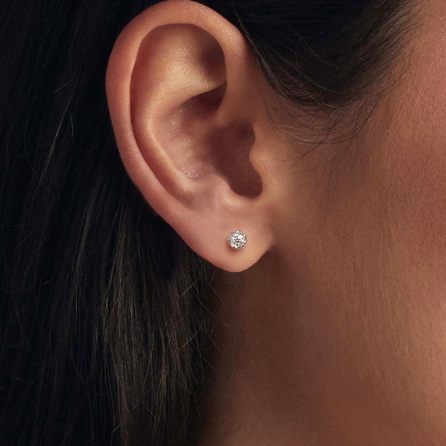 925 Sterling Silver 0.5 Carat Moissanite Earring for Women DestGlow