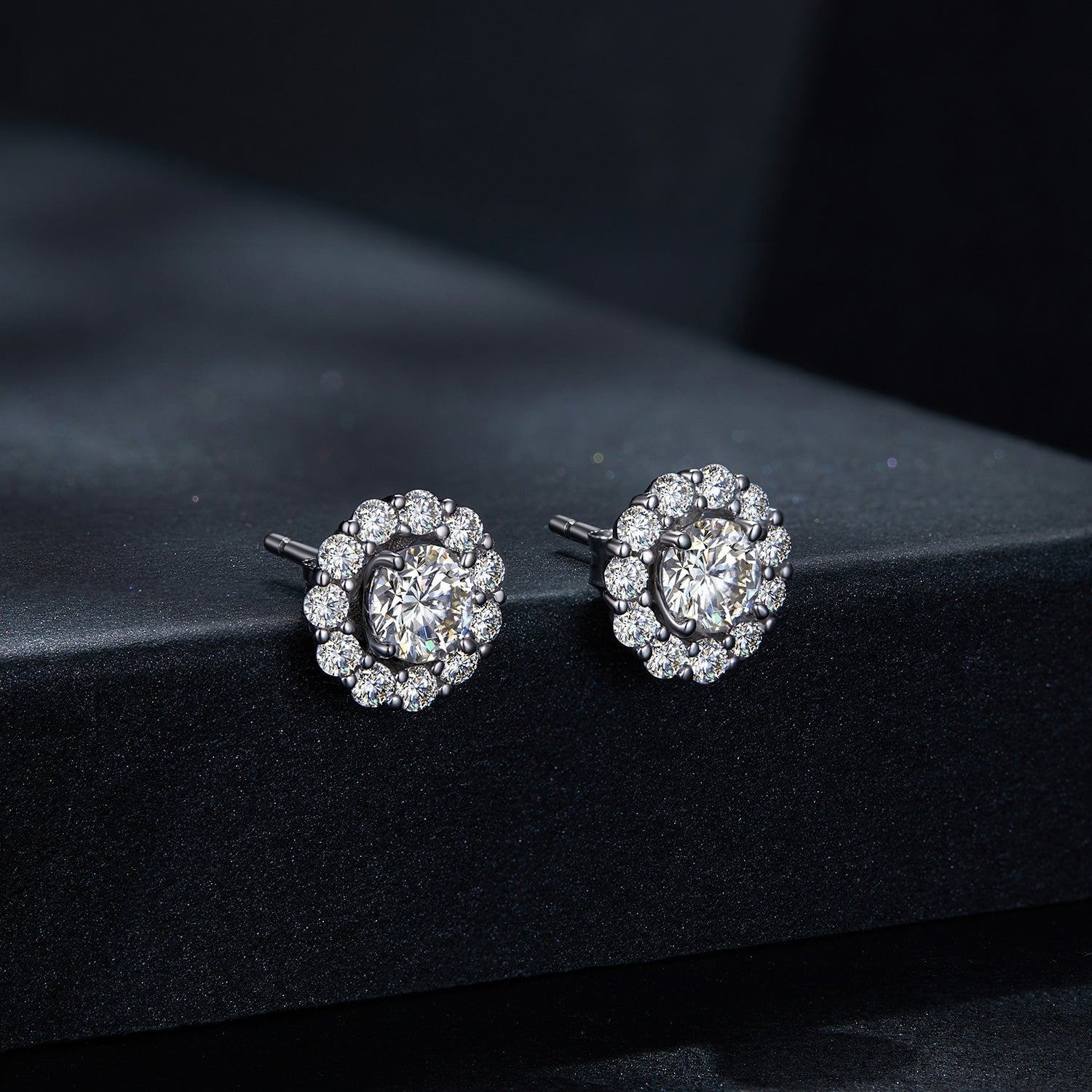 925 Sterling Silver 0.5 Carat Moissanite Earrings for Women DestGlow