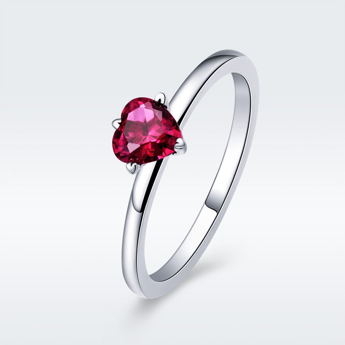 925 Sterling Silver Plated Platinum CZ Ring Size 6 for Women DestGlow