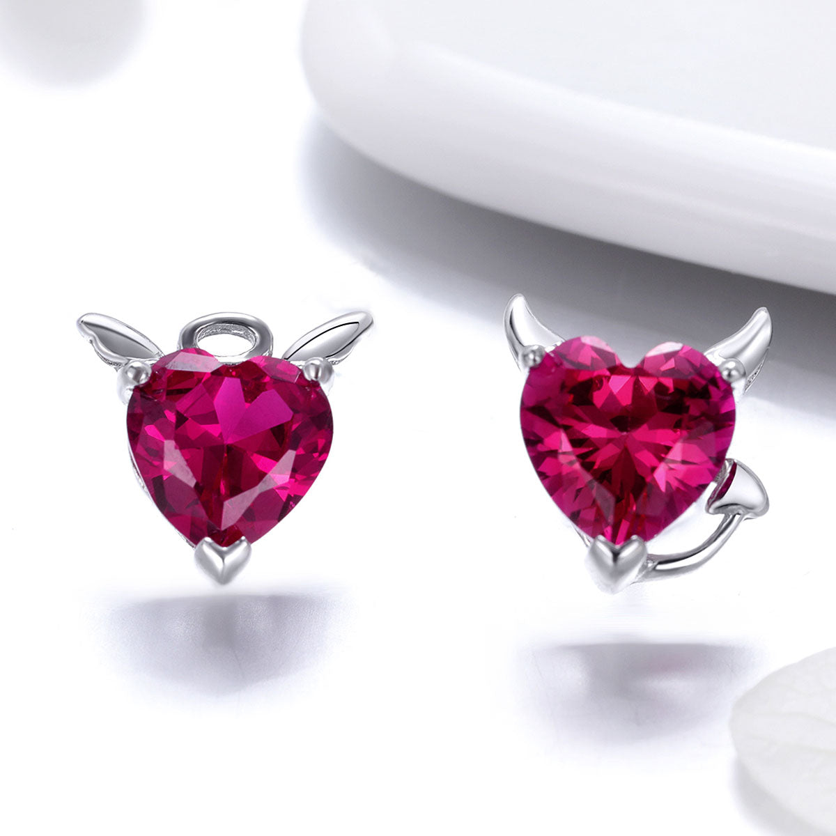 925 Sterling Silver Earrings with Pavé Setting CZ, 1*0.9cm for Women DestGlow