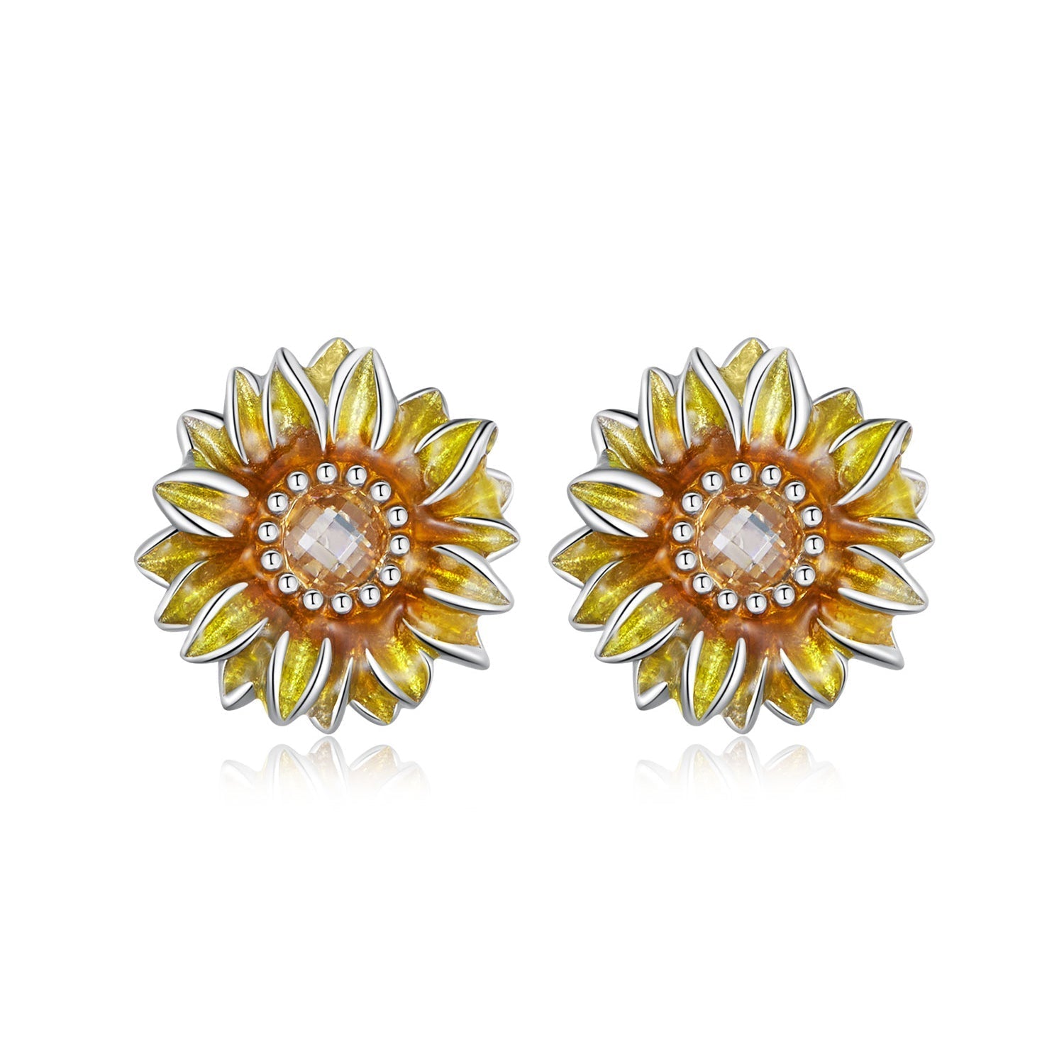 925 Sterling Silver Enamel & Glass Earrings for Women DestGlow