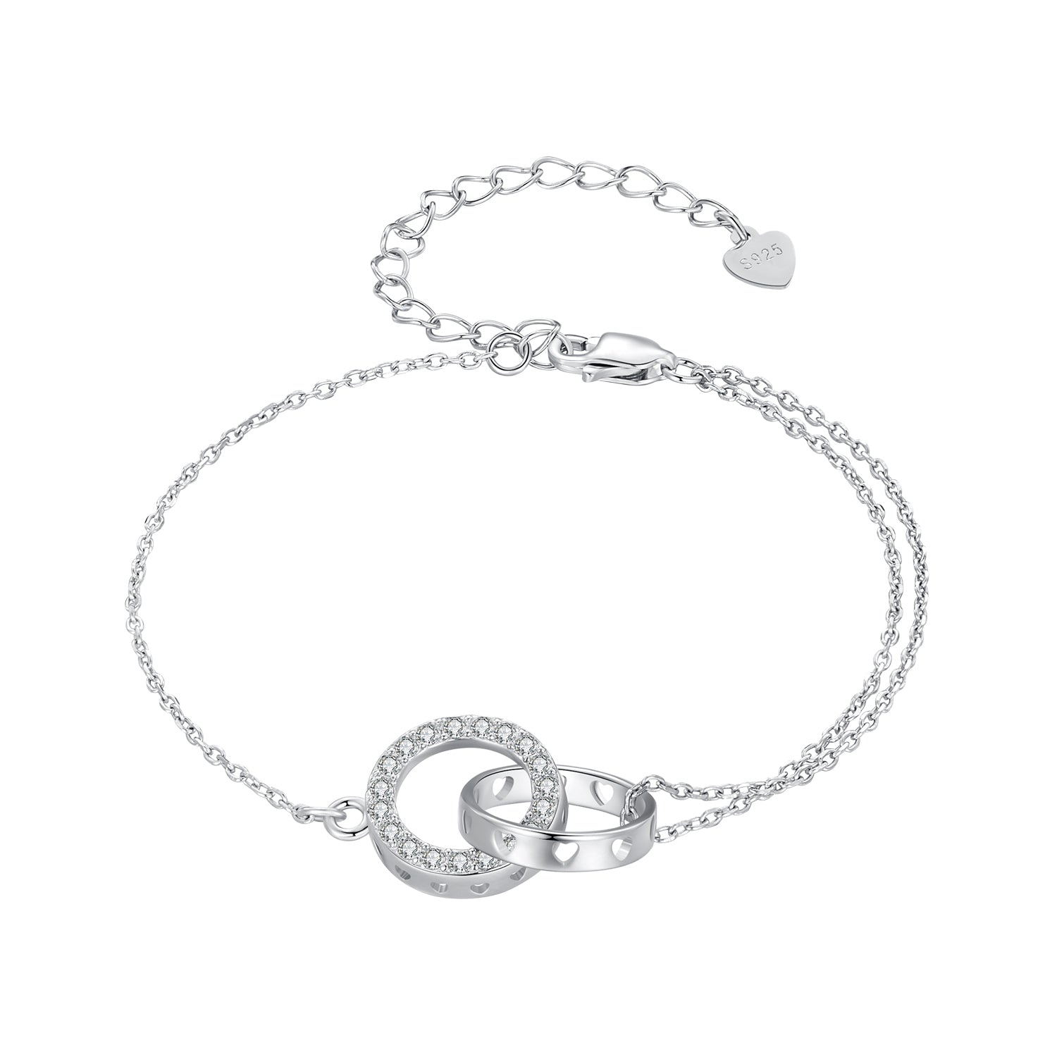 925 Sterling Silver CZ Pavé Setting Bracelet DestGlow