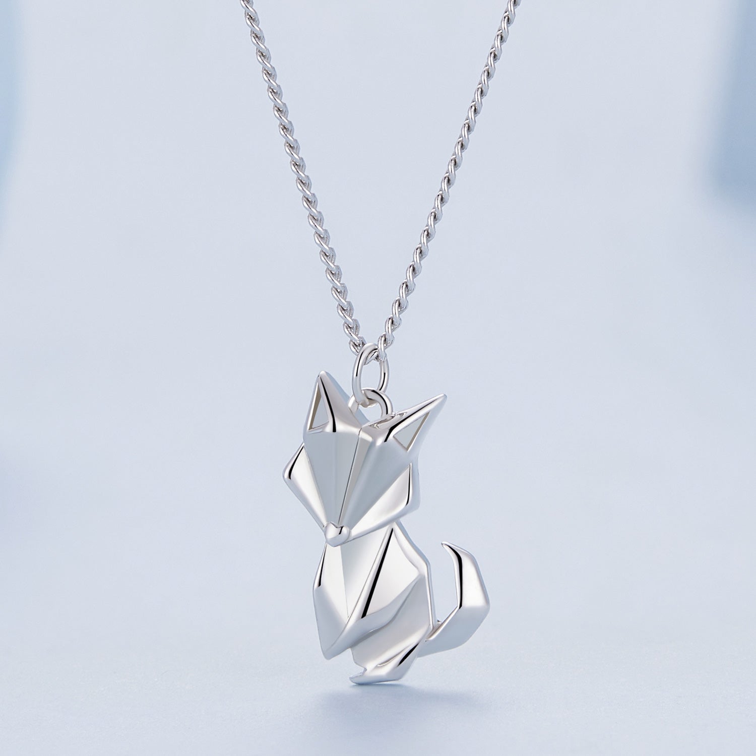 925 Sterling Silver 16mm x 10mm Platinum Plated Necklace for Unisex DestGlow