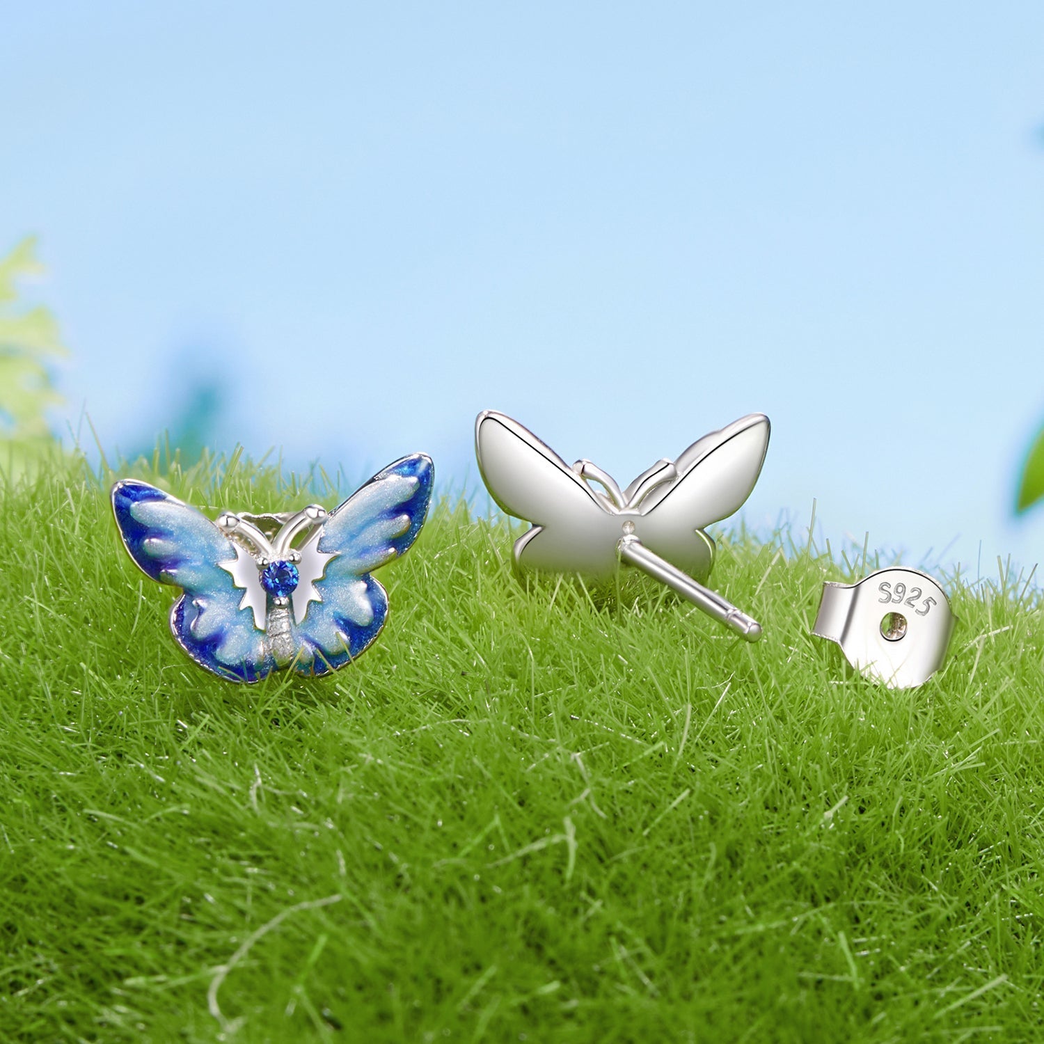 925 Sterling Silver Enamel Pavé Cz Earrings for Women DestGlow