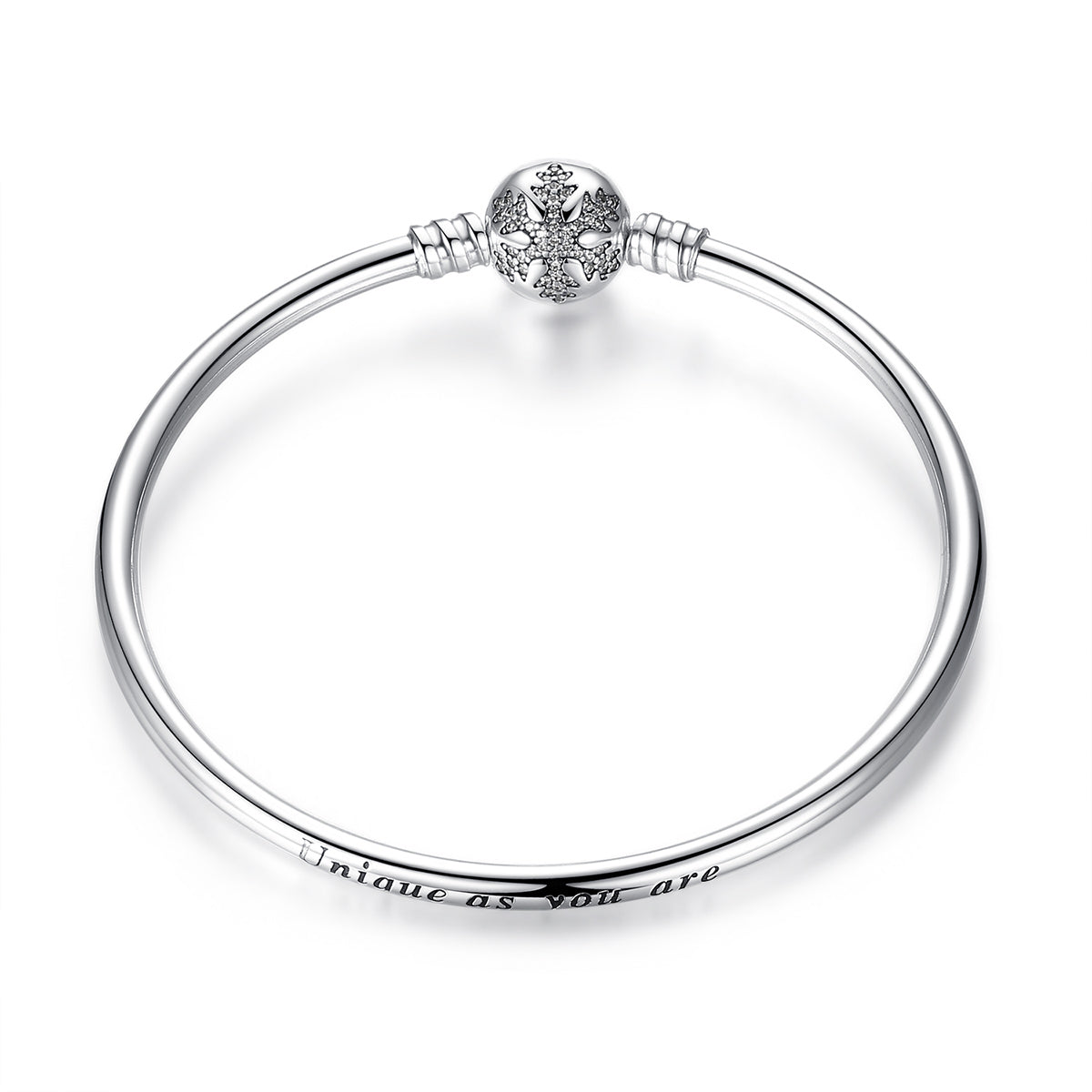 925 Sterling Silver 5.8CM Diameter and 0.3CM Thick Bracelet for Women DestGlow