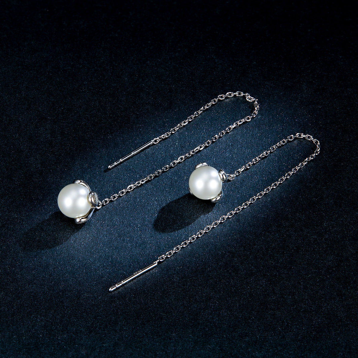 925 Sterling Silver Earrings with Quality Shell Pearl DestGlow