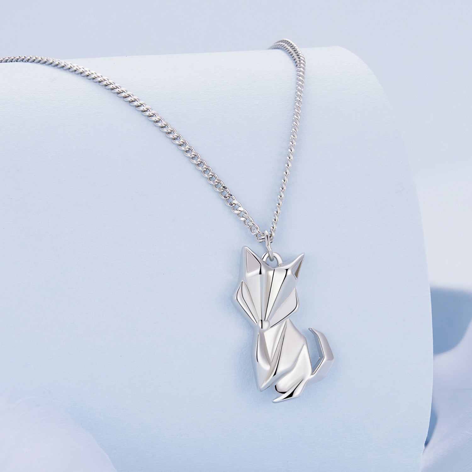 925 Sterling Silver 16mm x 10mm Platinum Plated Necklace for Unisex DestGlow