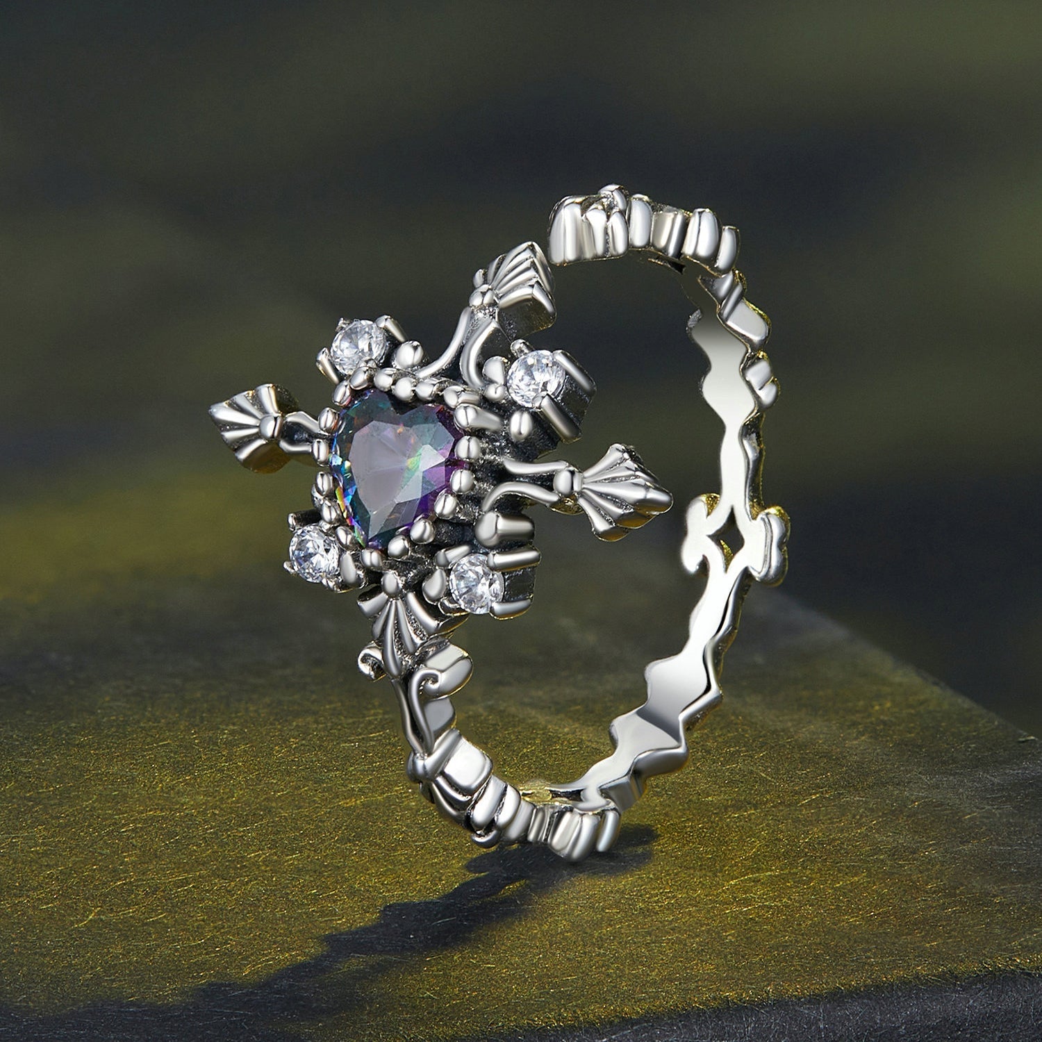 925 Sterling Silver Pavé Setting CZ Ring for Women DestGlow