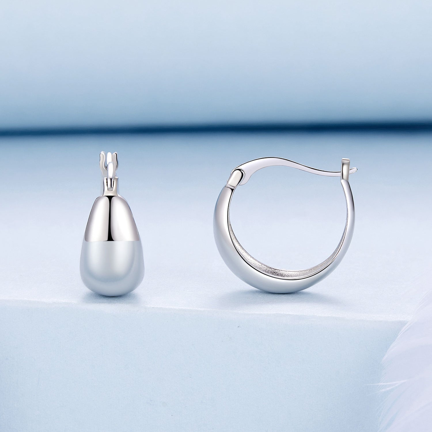 925 Sterling Silver White Gold Plated Earrings for Women DestGlow