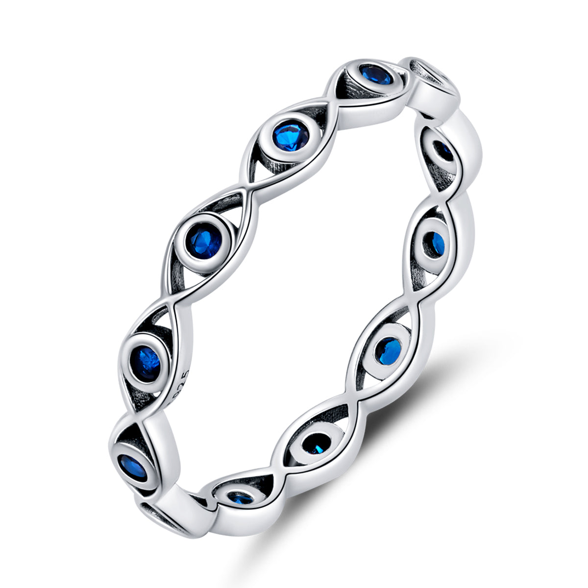 925 Sterling Silver Oxidized CZ Pavé Setting Ring Size 6.0 for Women DestGlow