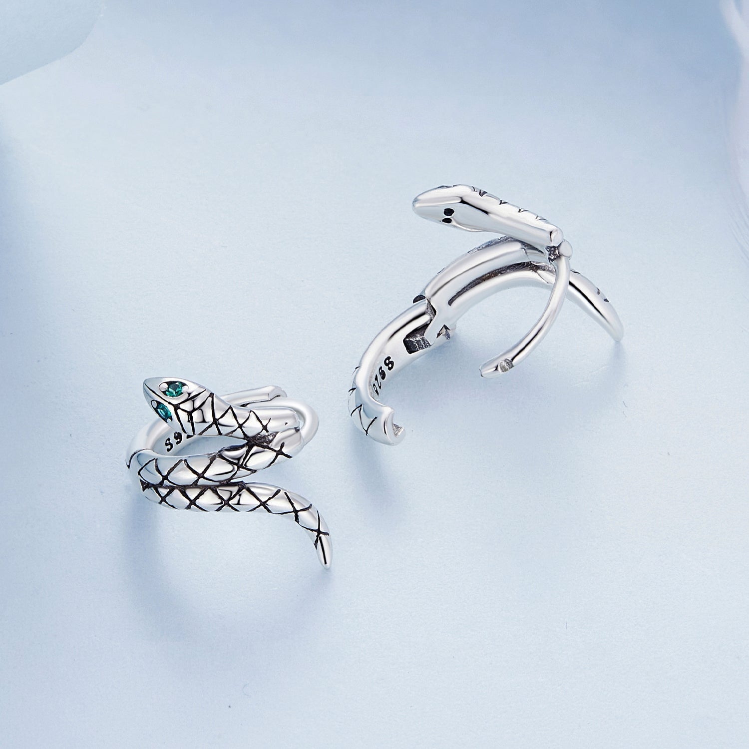 925 Sterling Silver Earrings with Pavé Setting CZ in Oxidized Finish DestGlow