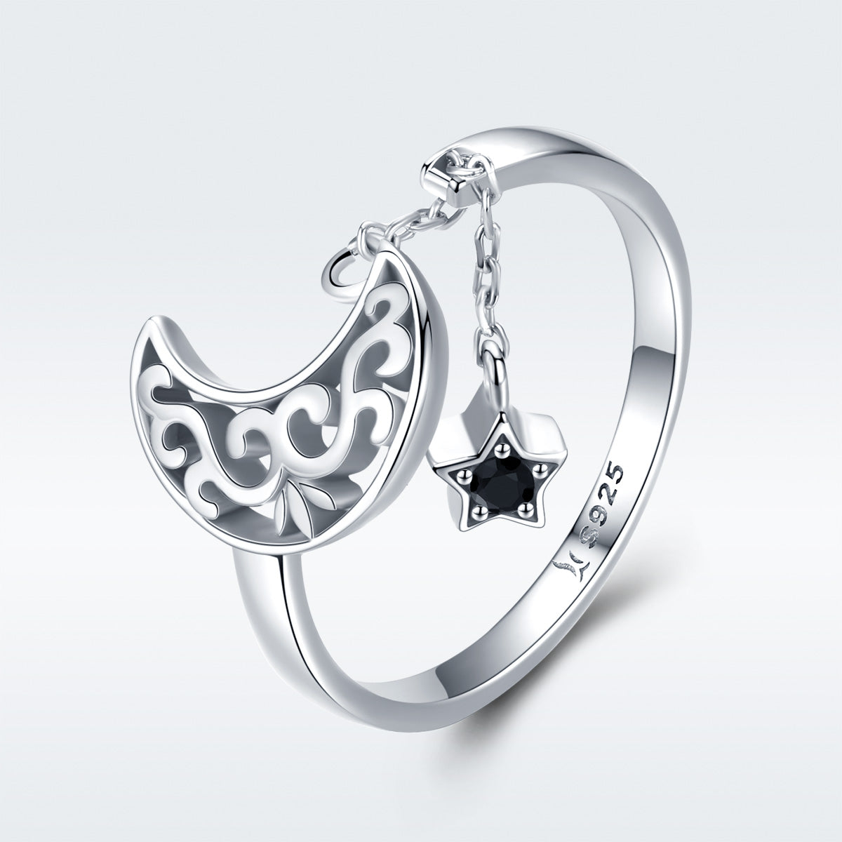 925 Sterling Silver Ring for Women - Width 0.2cm, Height 1.1cm DestGlow