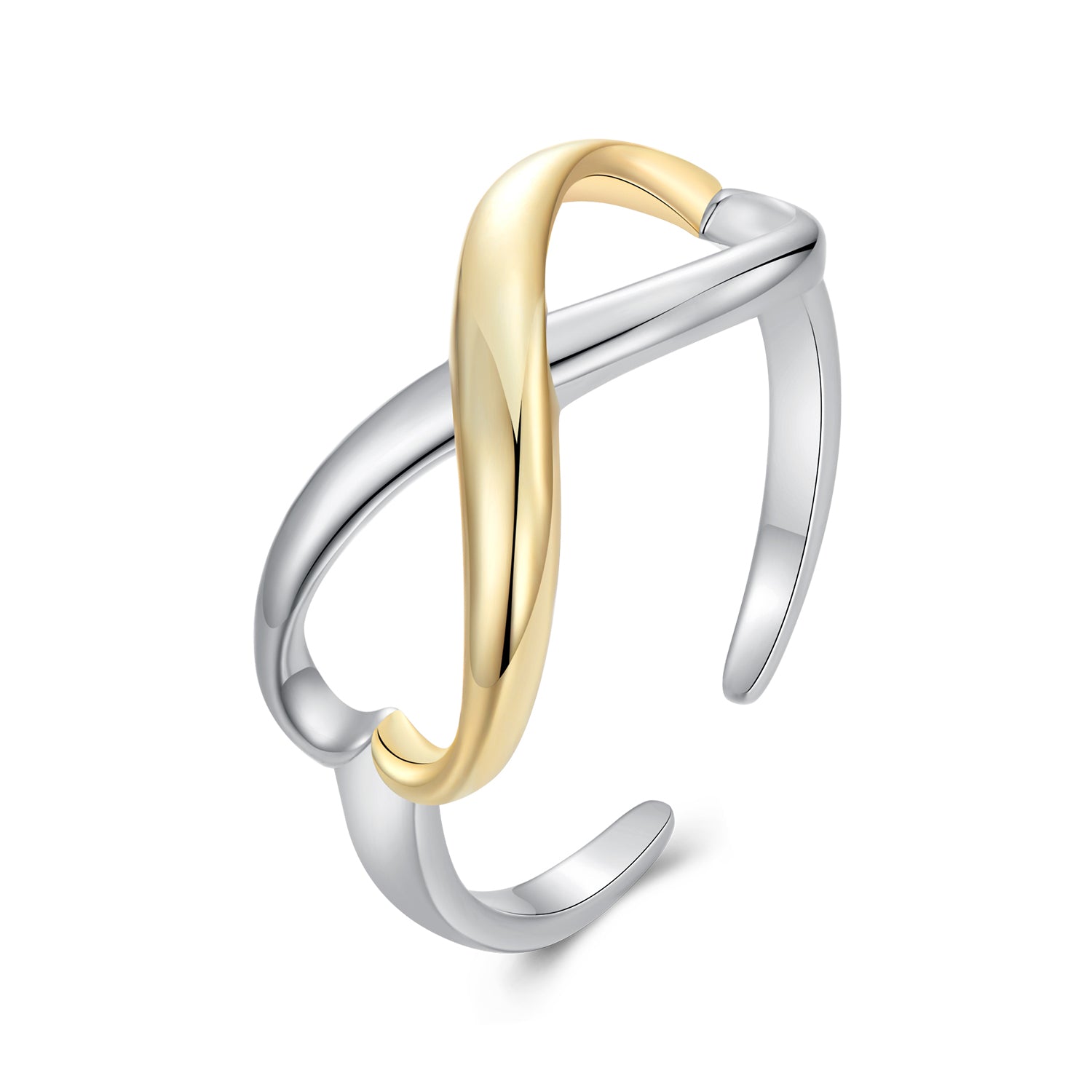 925 Sterling Silver Plated White Gold Ring for Women DestGlow