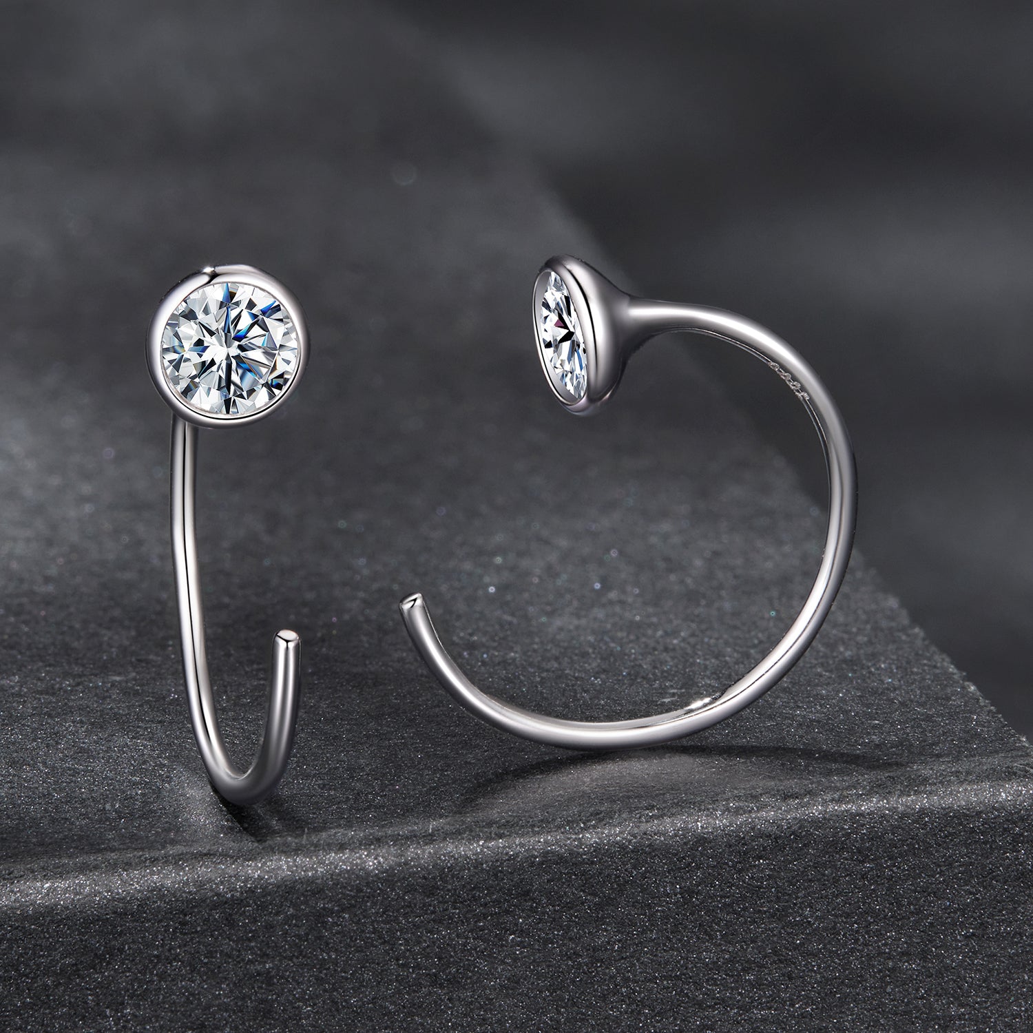 925 Sterling Silver Moissanite 0.3 Carat Earrings for Women DestGlow