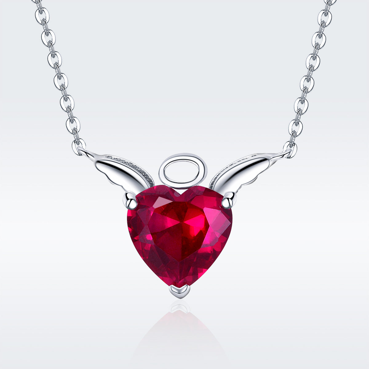 925 Sterling Silver Adjustable Necklace 37-45cm with 1.4*2cm Pendant for Women DestGlow